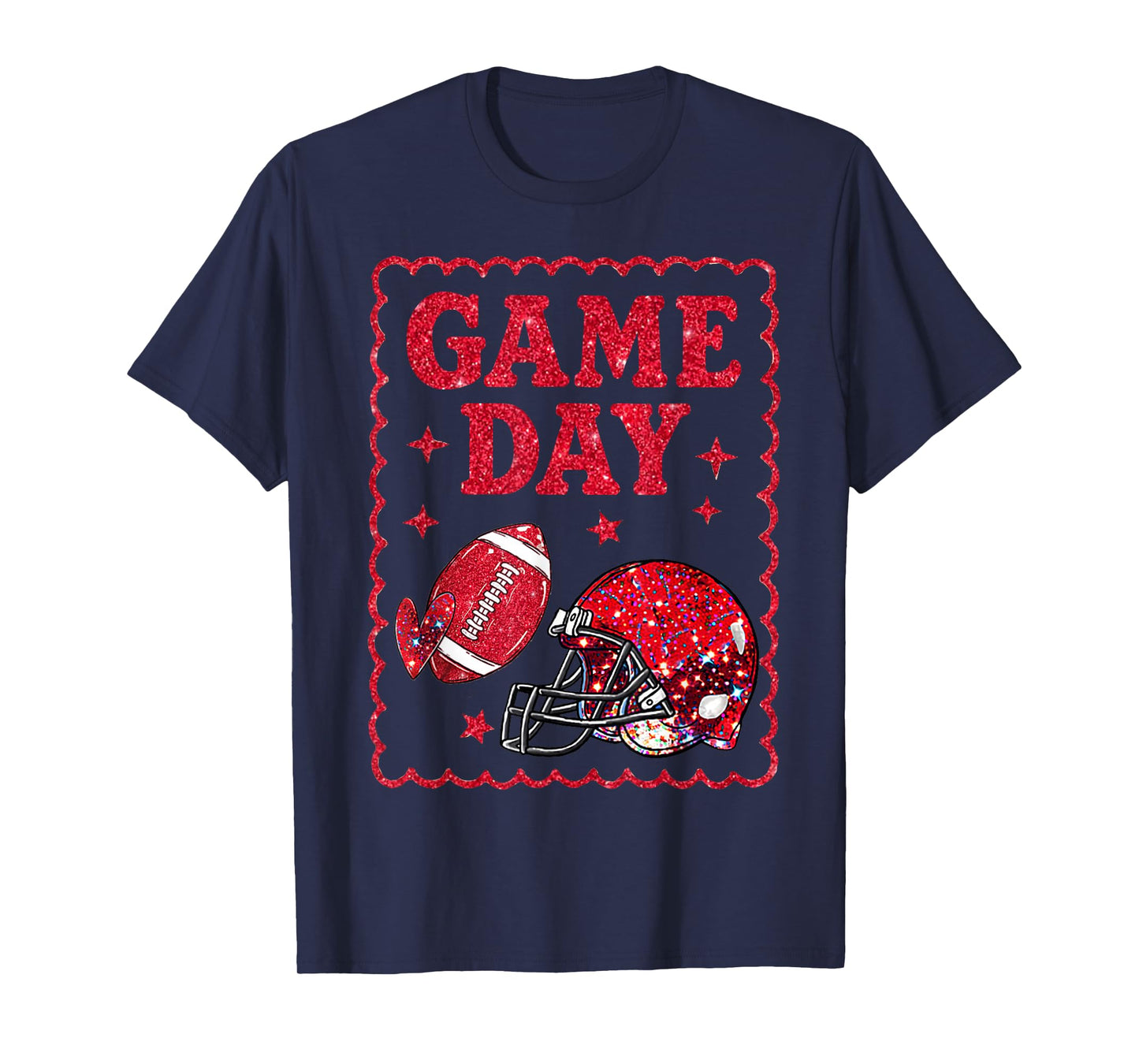 Game Day American Football Women Girl Kids Vibes T-Shirt