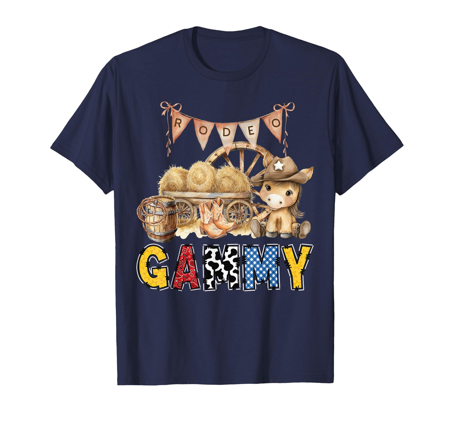 Rodeo Gammy Western Cowboy Birthday Family Matching T-Shirt