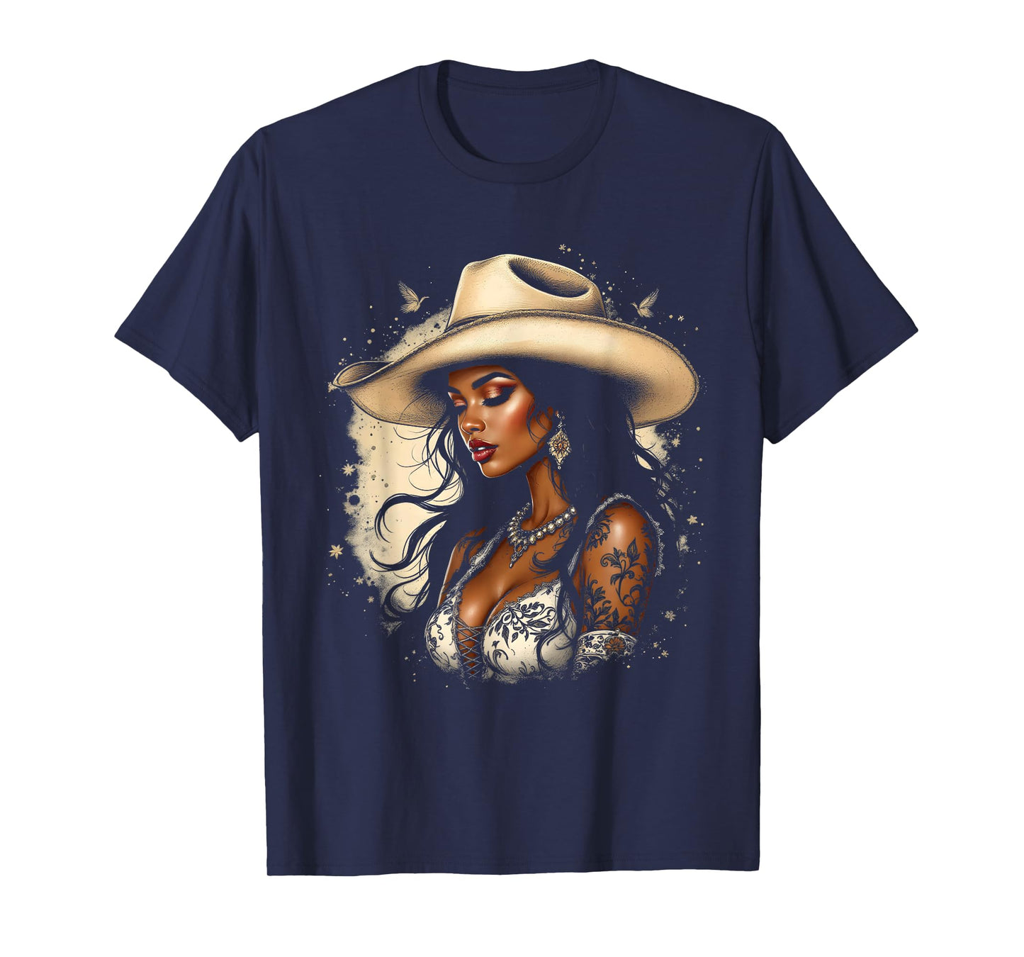 Black African America Cowgirl Western Rodeo Country Texas T-Shirt