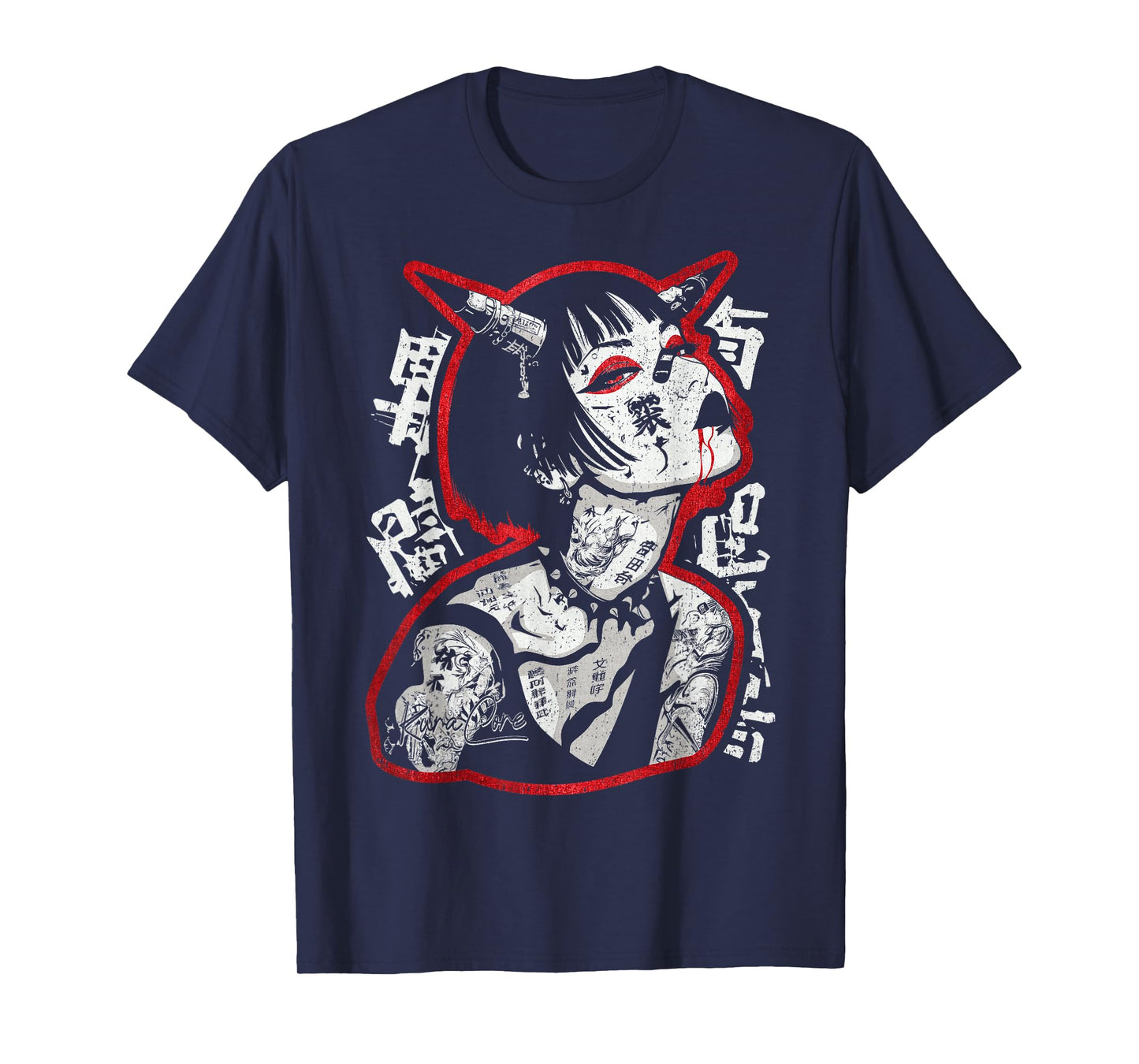 Japanese Streetwear Cyberpunk Y2K Techwear Retro Manga Anime T-Shirt