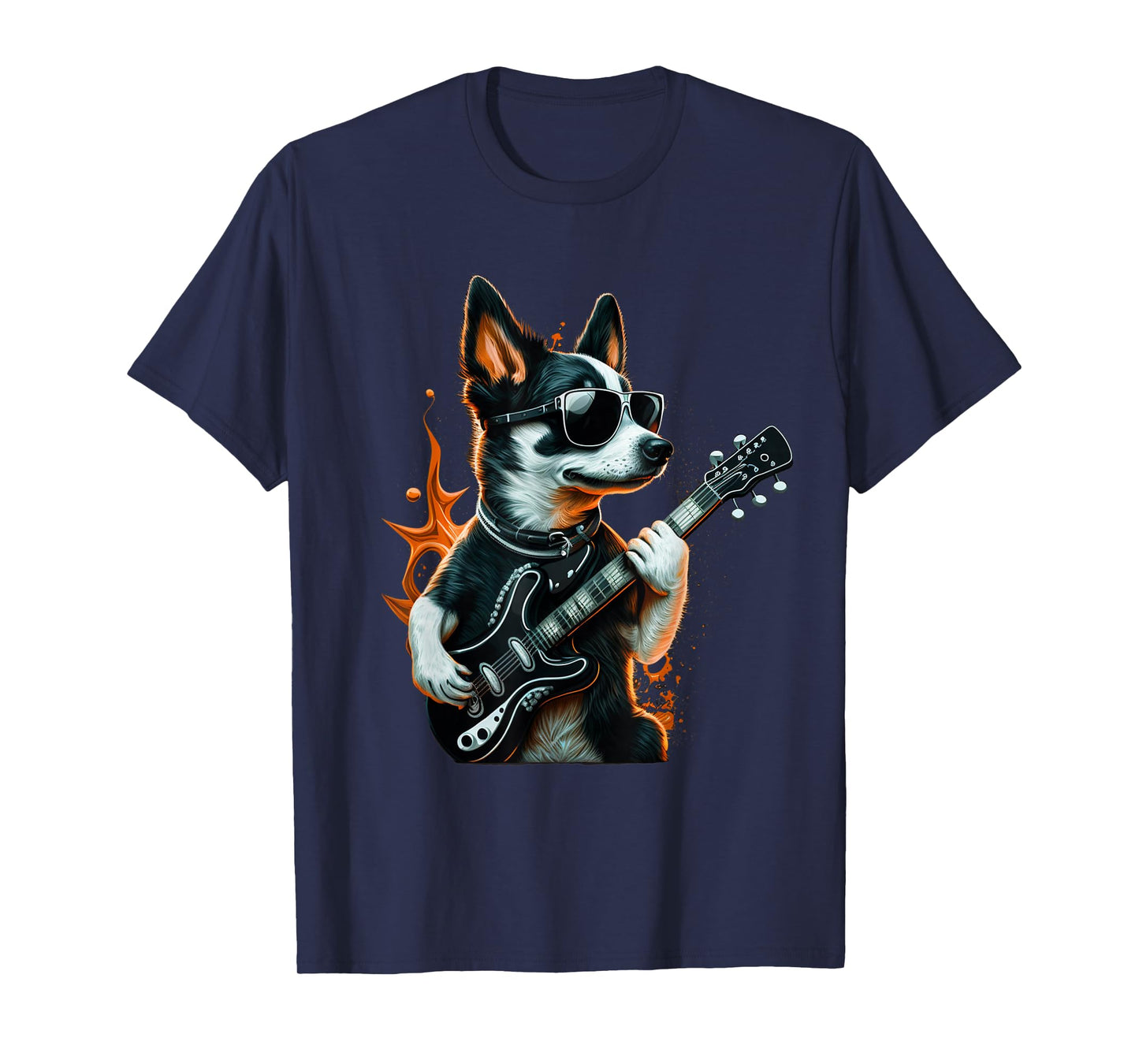 Rock & Roll Dog playing a guitar T-Shirt