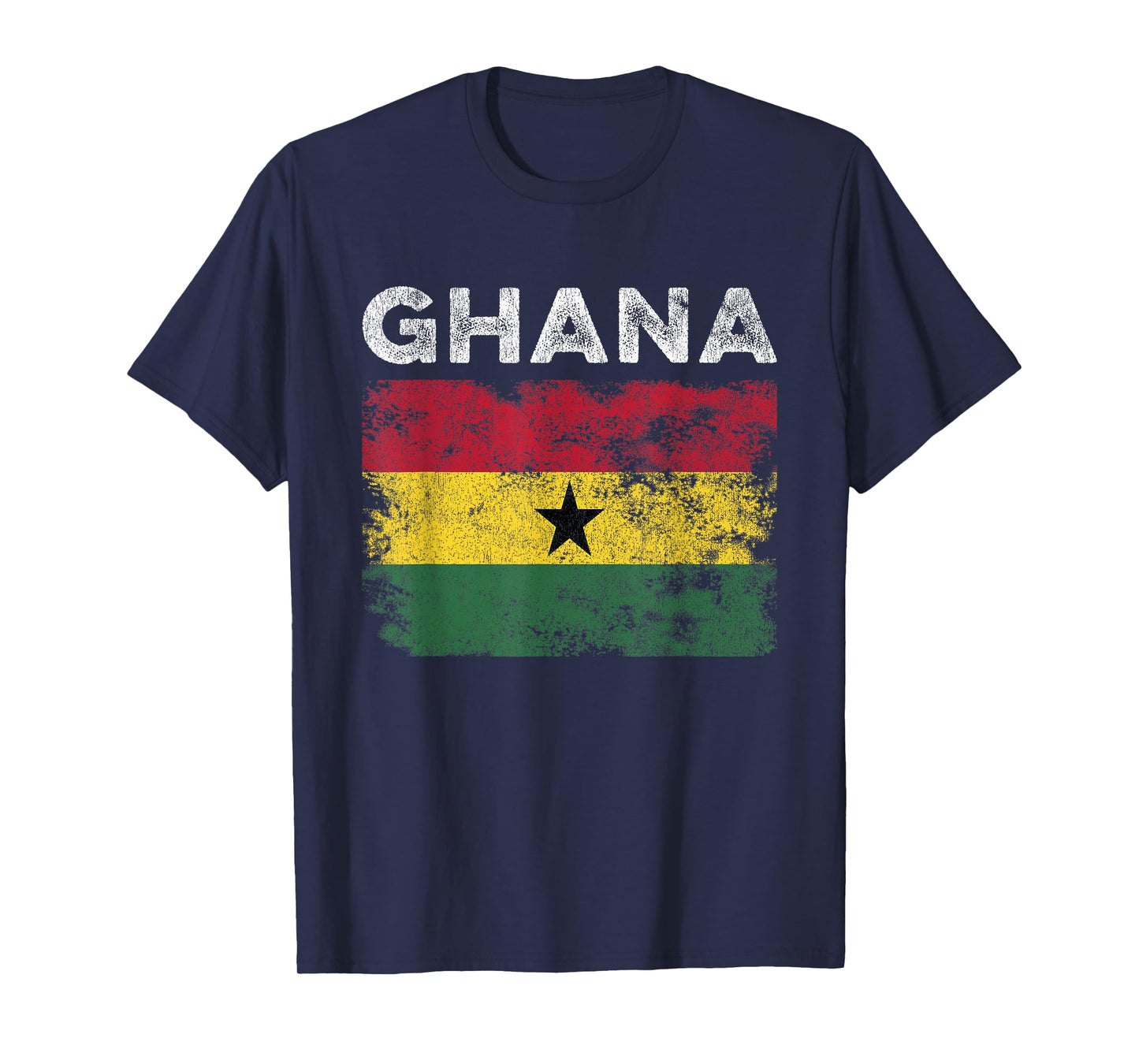 Ghana Flag Distressed - Men Women Kids - Ghanaian Flag T-Shirt