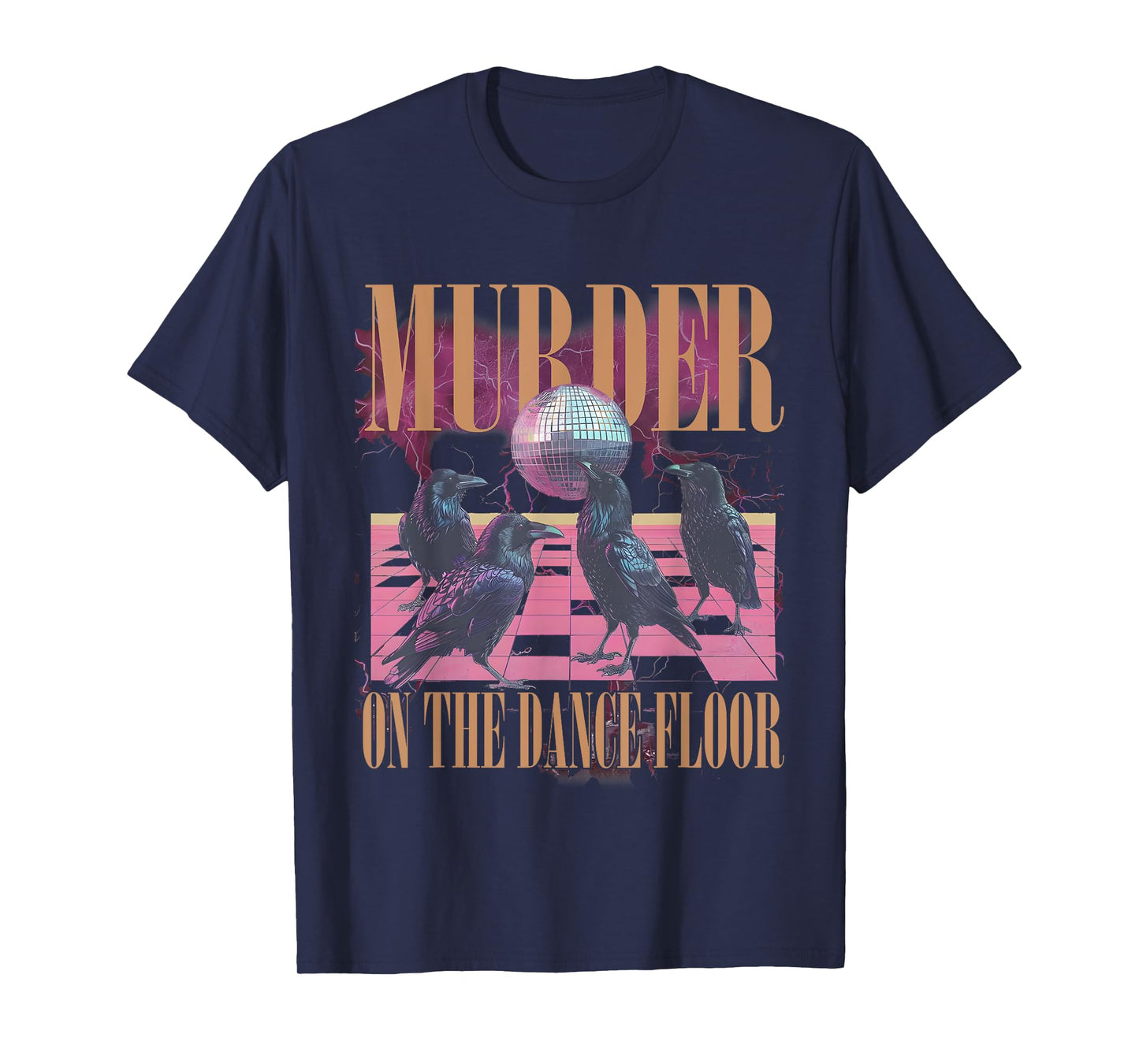 Murder On The Dance Floor Crow Dancing Disco Halloween T-Shirt