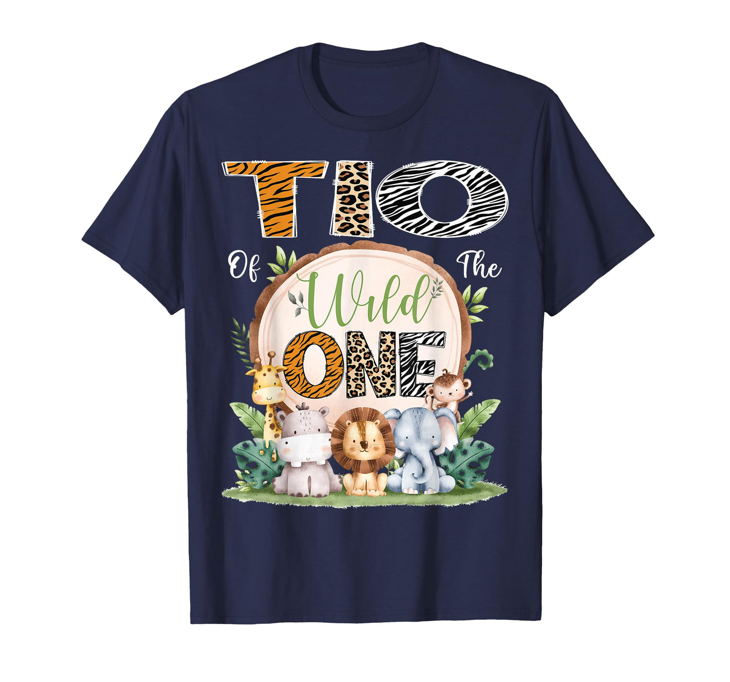 Tio Of The Wild One 1St Birthday Safari Jungle Woodland T-Shirt