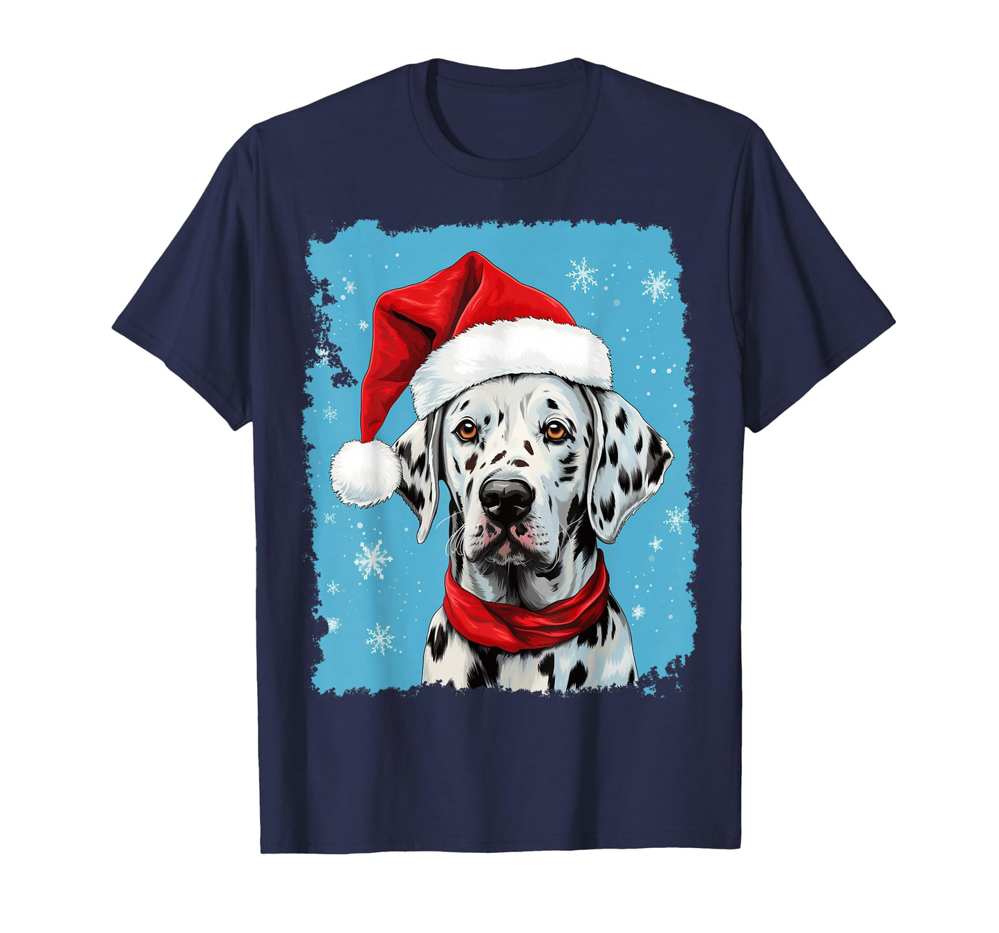 Pop Art Dog Dalmatian Christmas T-Shirt