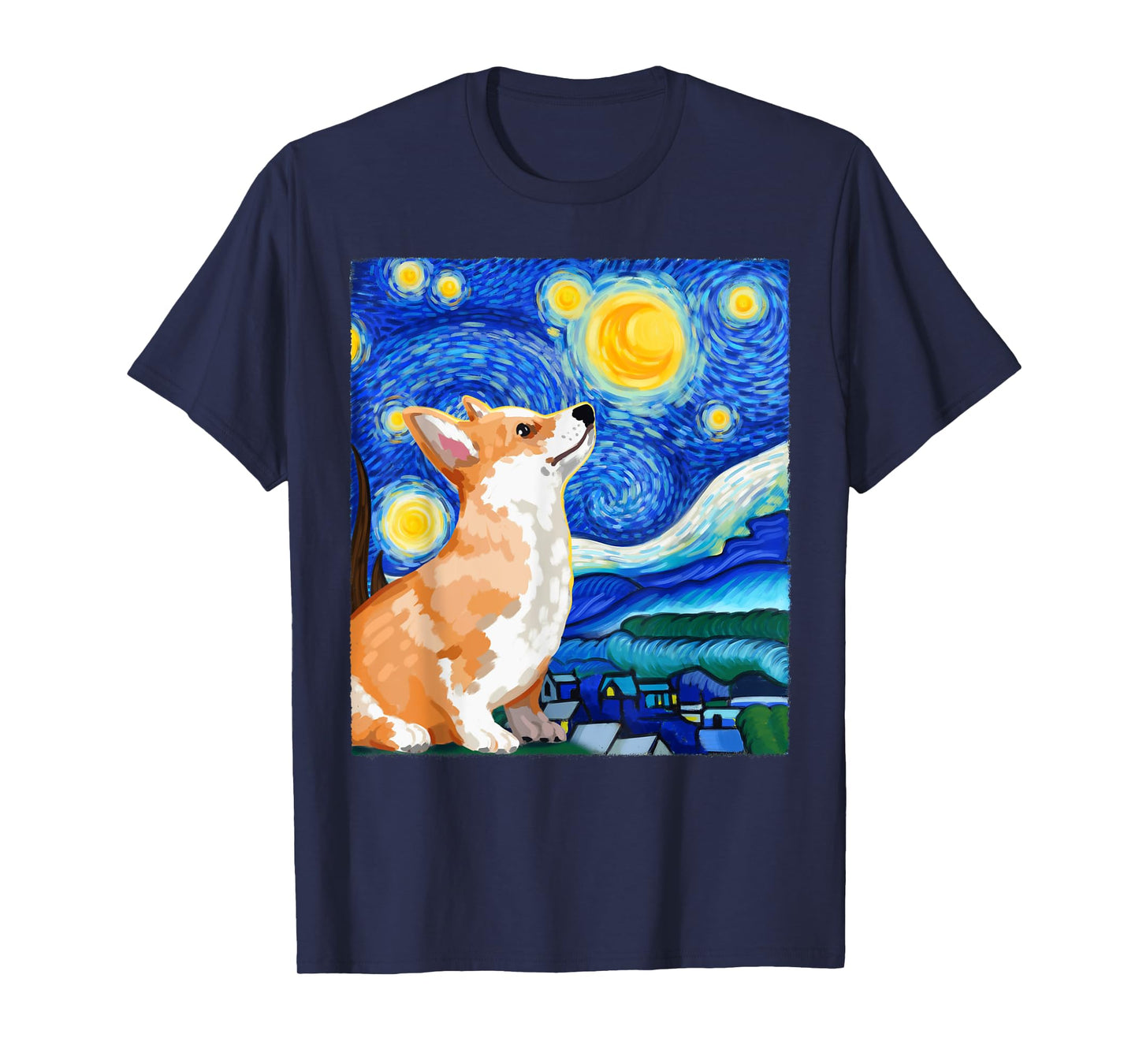 Corgi Dog, Dog Lover, Starry Night Dog, Corgi T-Shirt