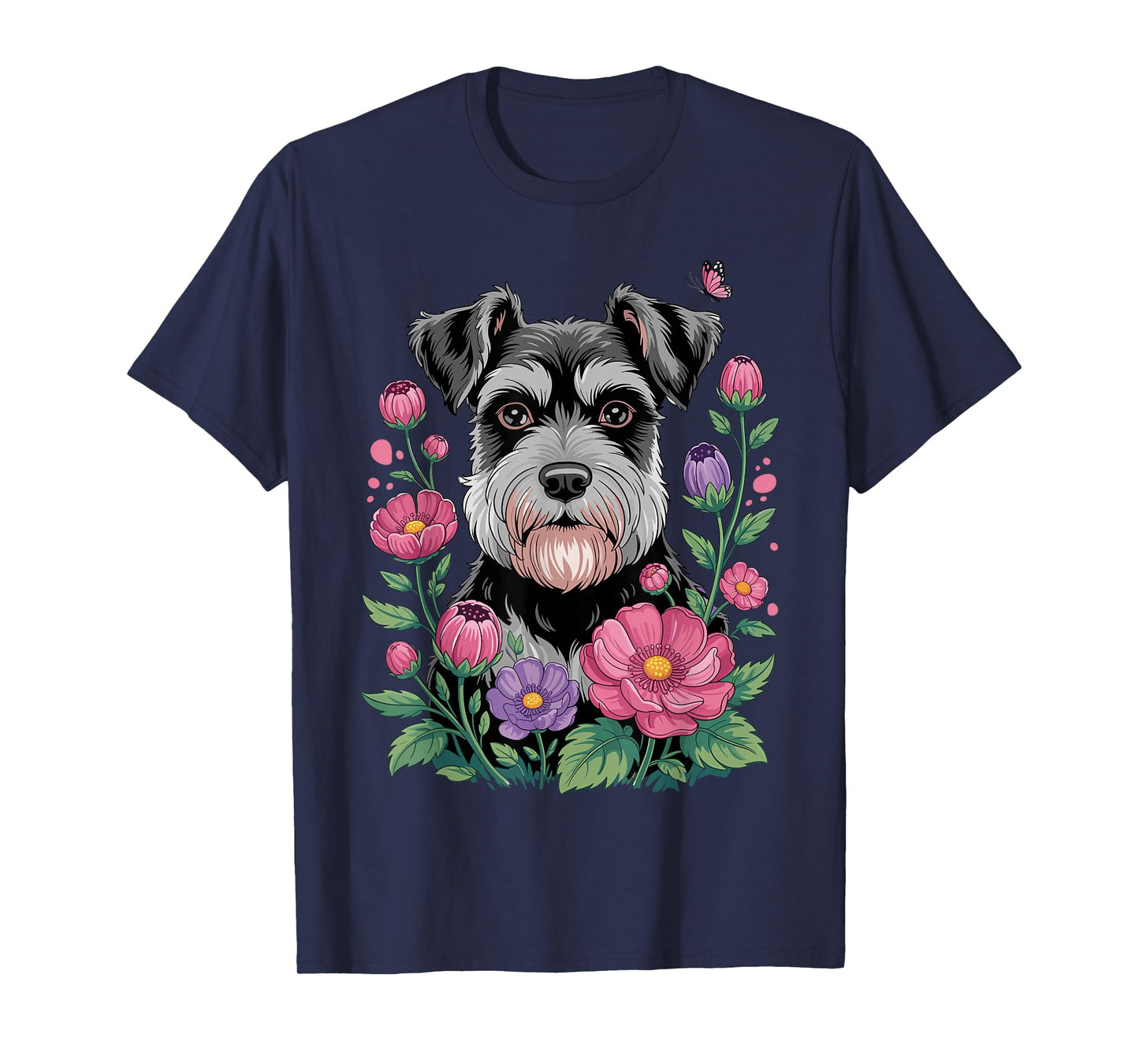 Funny Schnauzer Art for Women Girl Mom Schnauzer Dog Lover T-Shirt