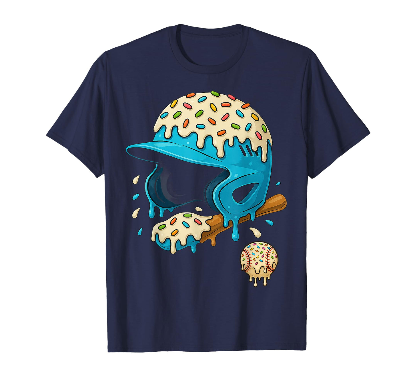 Baseball Drip Team for Boys and Girls Ice Cream Cool T-Shirt