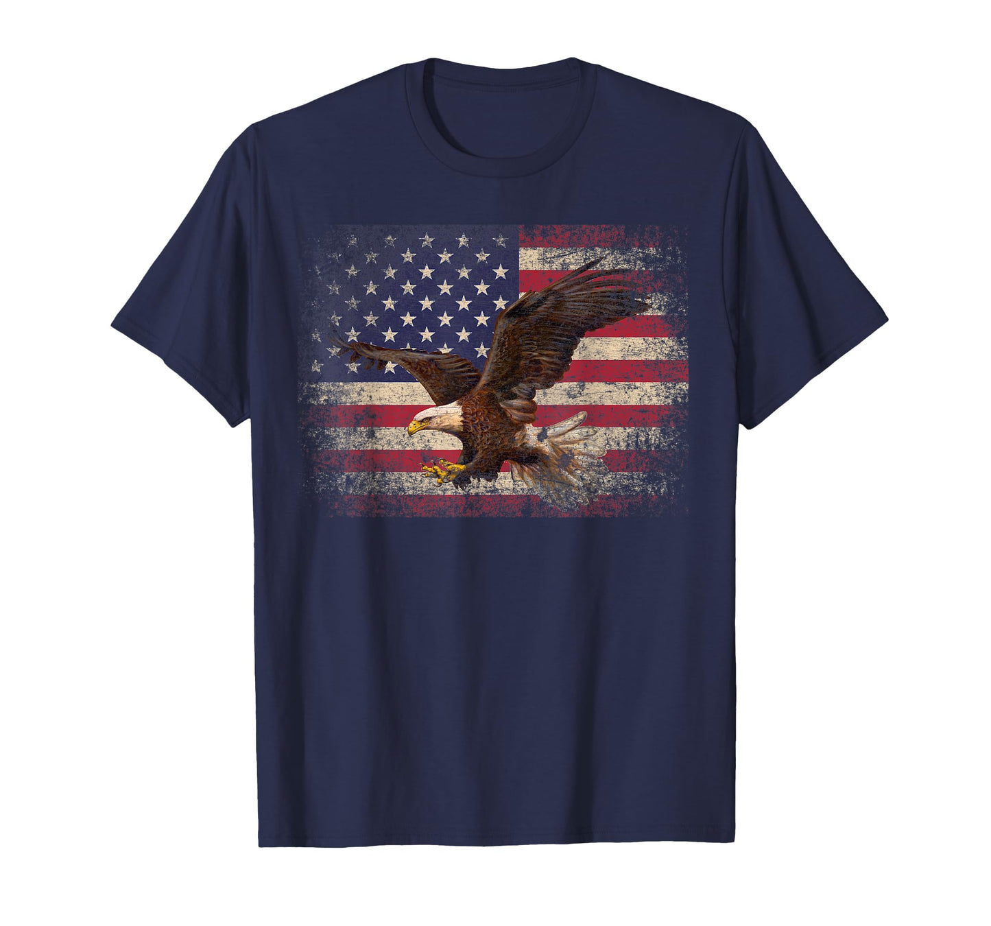 Bald Eagle 4th of July Christmas Gift American Flag Country T-Shirt for Women Kids Men