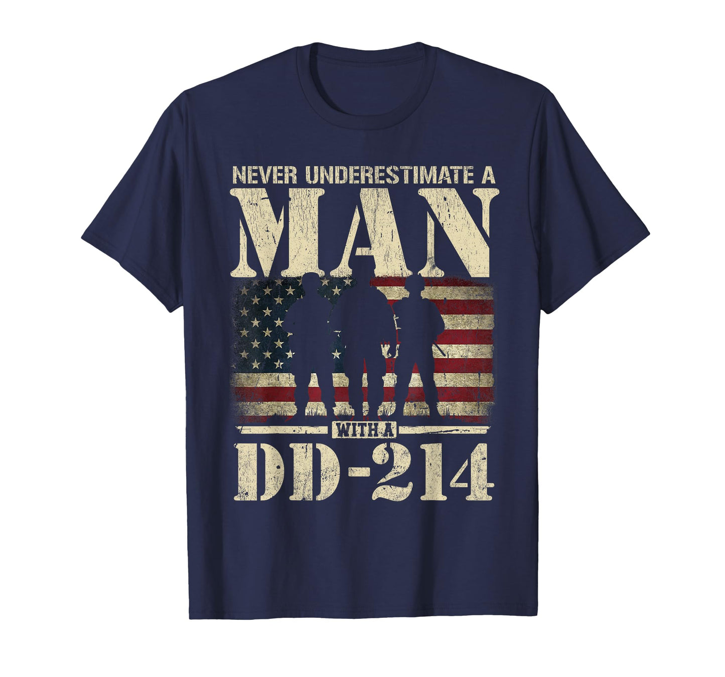 DD 214 Alumni Never Underestimate An Old Man With A DD-214 T-Shirt