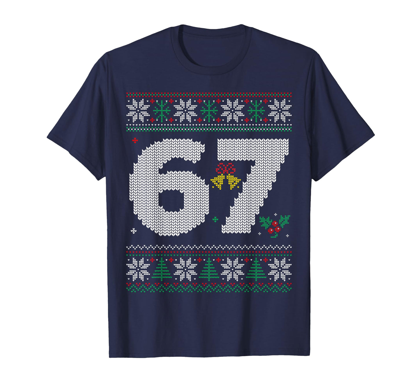 67 Knitted Couple Matching Holiday Xmas Sweater Happy 2026 T-Shirt