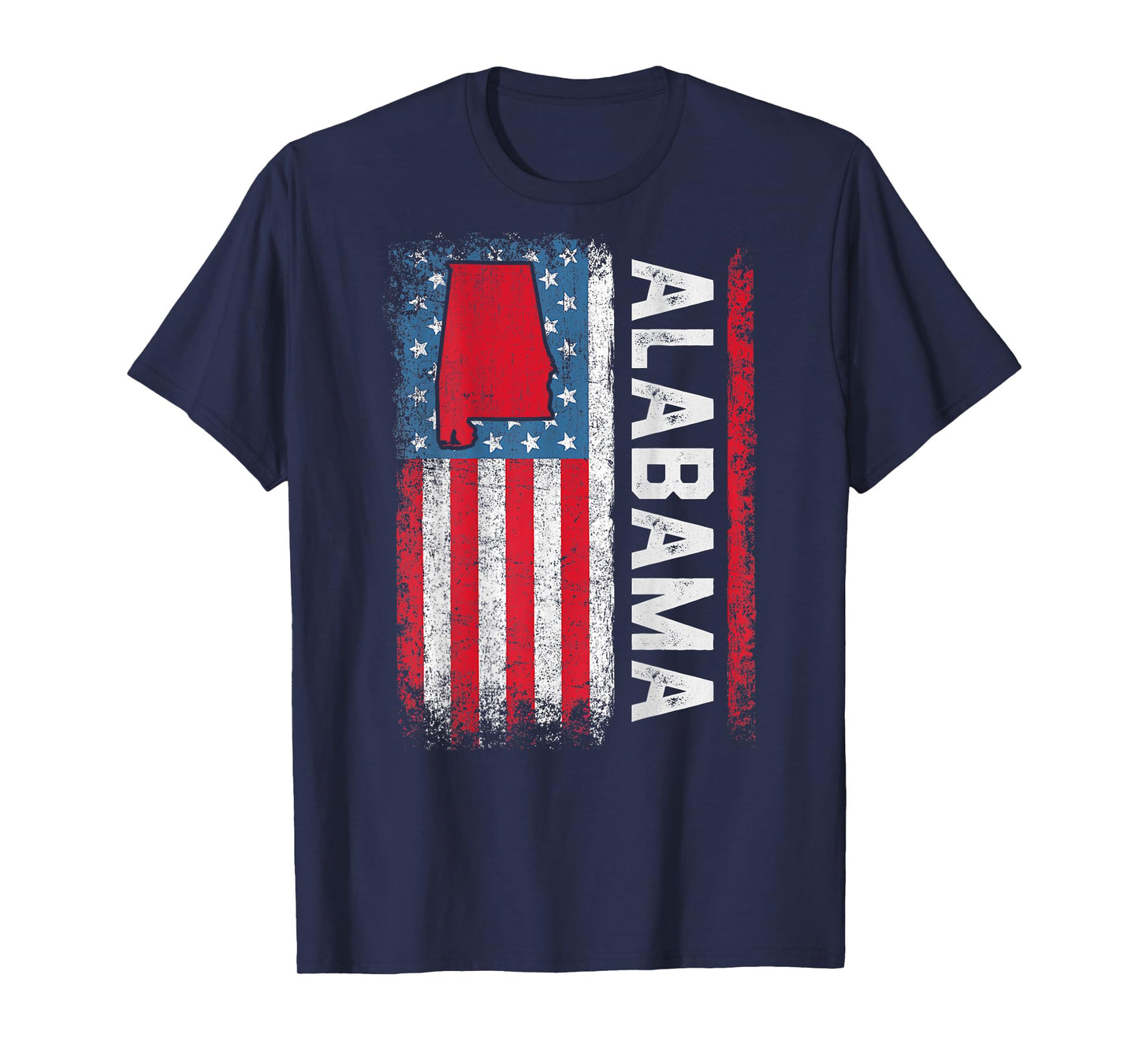 Vintage Alabama State USA Flag Shirt Alabama (On Back) T-Shirt