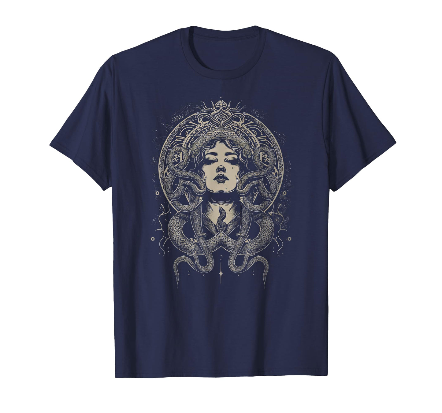 The Medusa Fan Co. Medusa Gorgon Greek Mythology Women's Unisex-Adults, Unisex-Kids Black T-Shirt