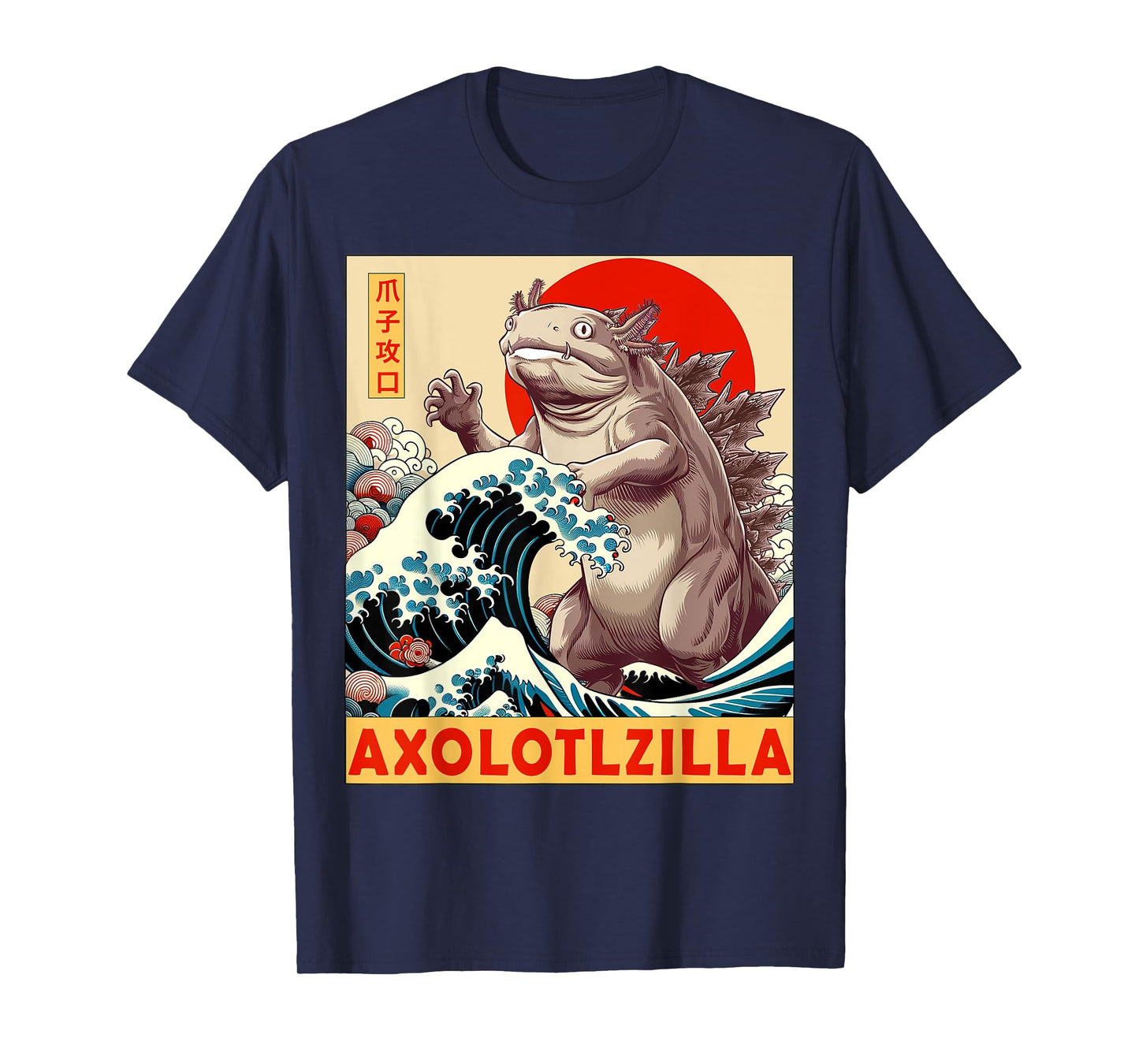 Axolotl Japanese Art Funny Axolotl Gifts For Men Women Kid T-Shirt