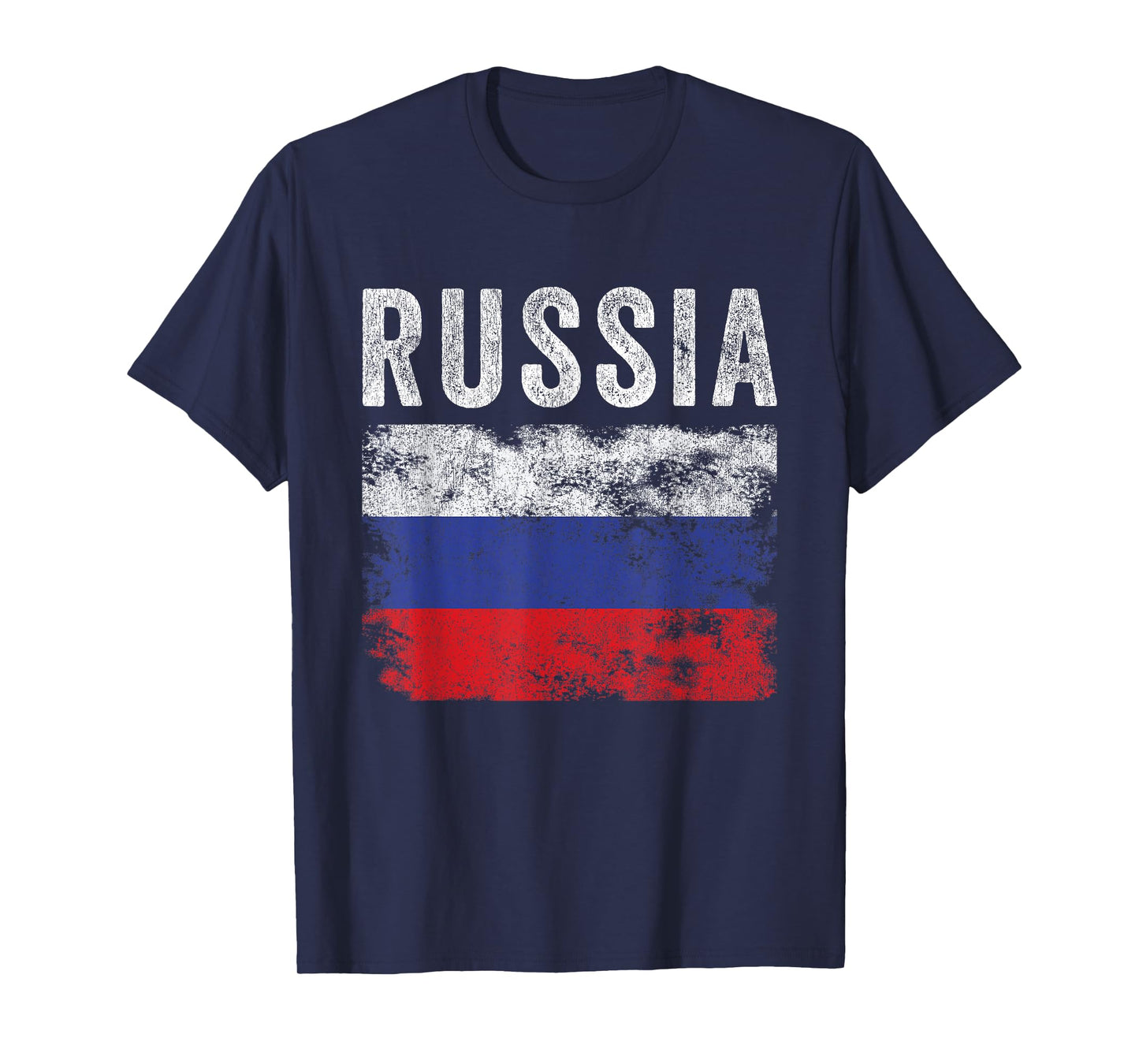 Russia Flag Distressed - Men Women Kids - Russian Flag T-Shirt