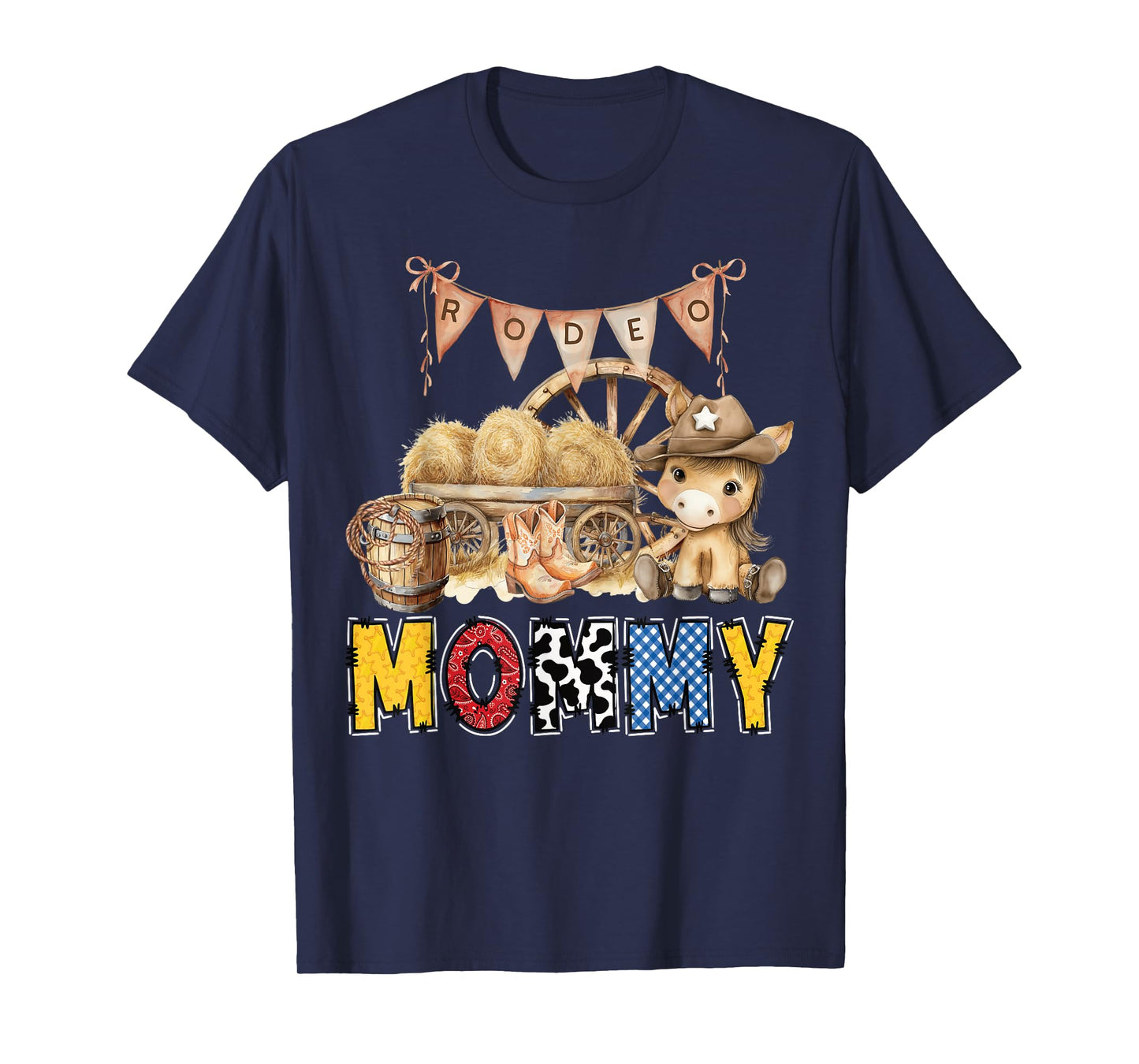 Rodeo Mommy Western Cowboy Birthday Family Matching T-Shirt