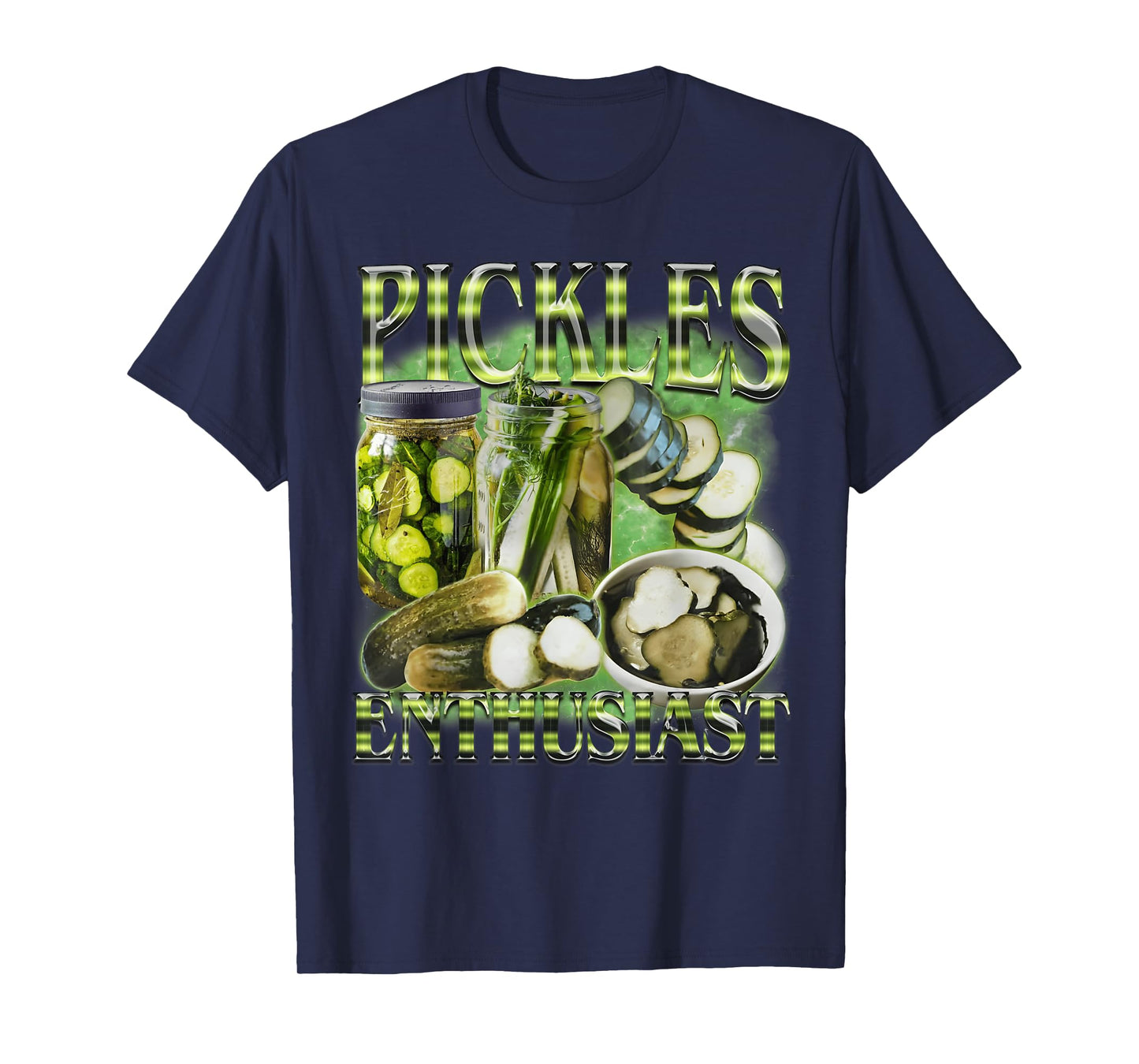 Pickle Enthusiast Vintage 90s Graphic Pickle Lover Men Women T-Shirt