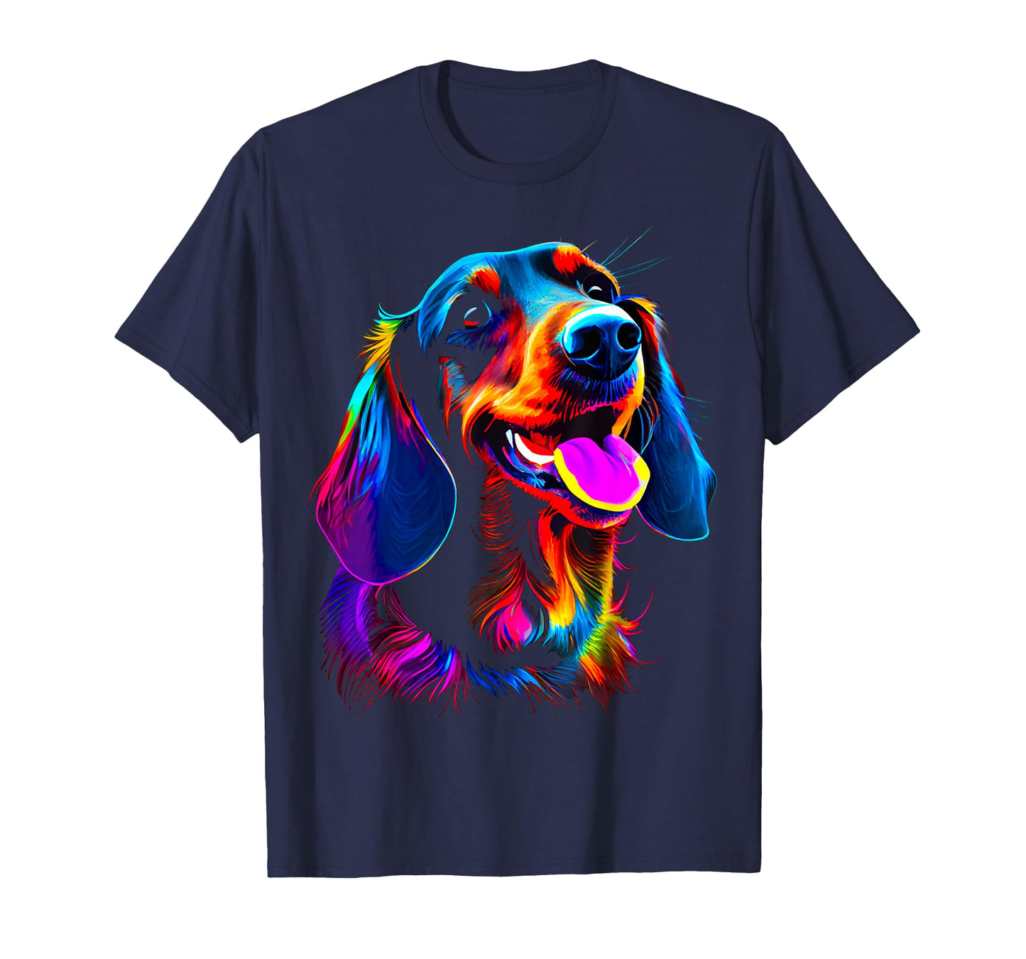 Rainbow Pop Art Dachshund Wiener Dog Designer T-Shirt