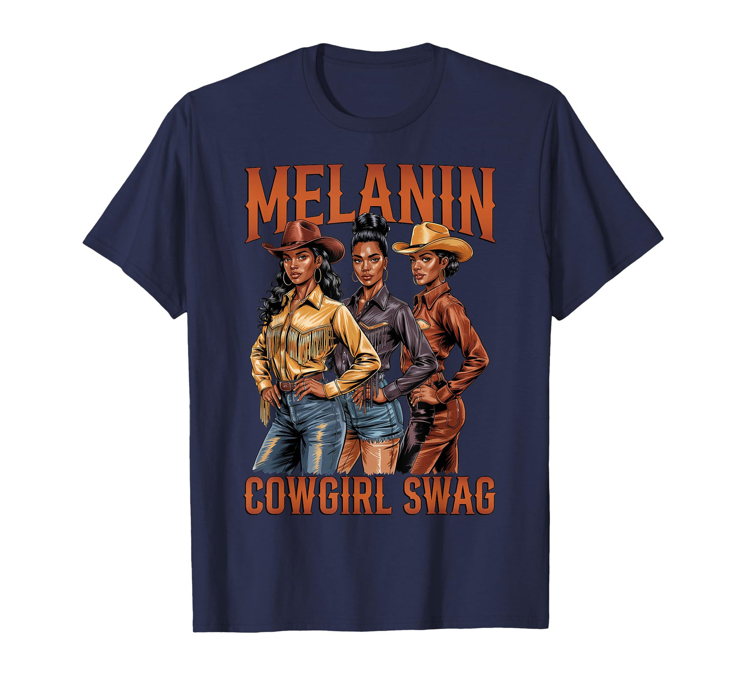 Black Cowgirl Vibes Melanin Black History Texas Western Girl T-Shirt