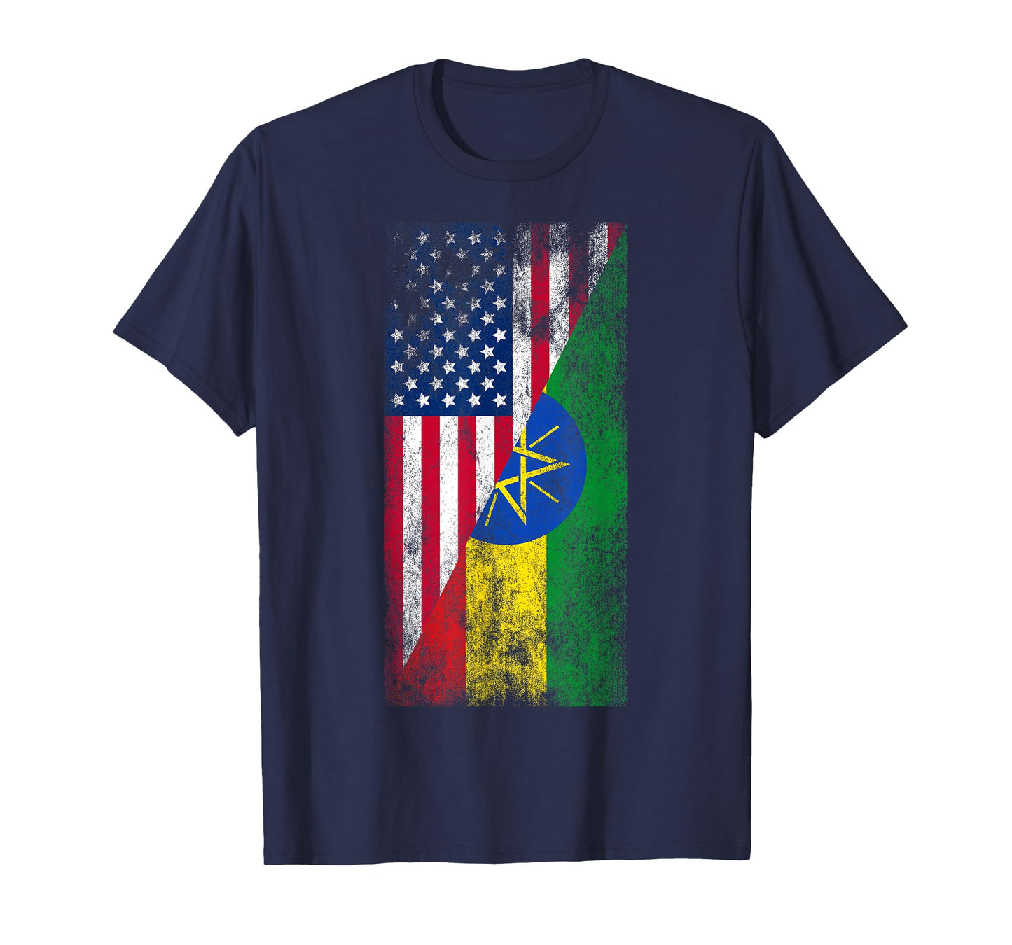USA & Ethiopia Flags - United States of America, Ethiopian T-Shirt