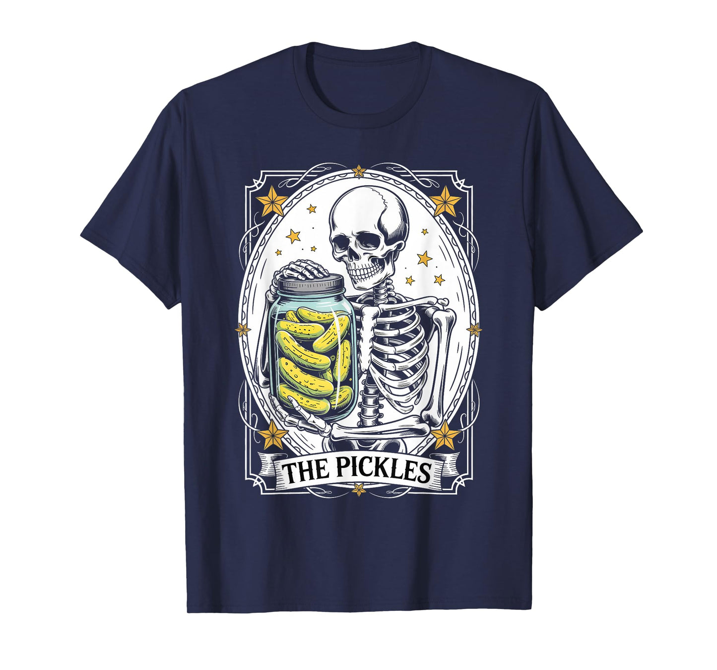 The Pickles Tarot Card Skeleton Canning Season Gardener T-Shirt