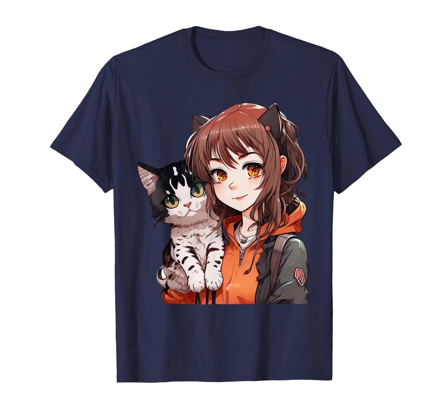Anime and Cats Lover for Teen Manga kawaii Graphic Otaku T-Shirt