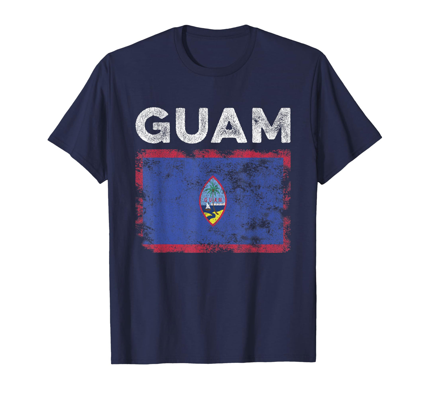 Guam Flag Distressed - Men Women Kids - Guamanian Flag T-Shirt
