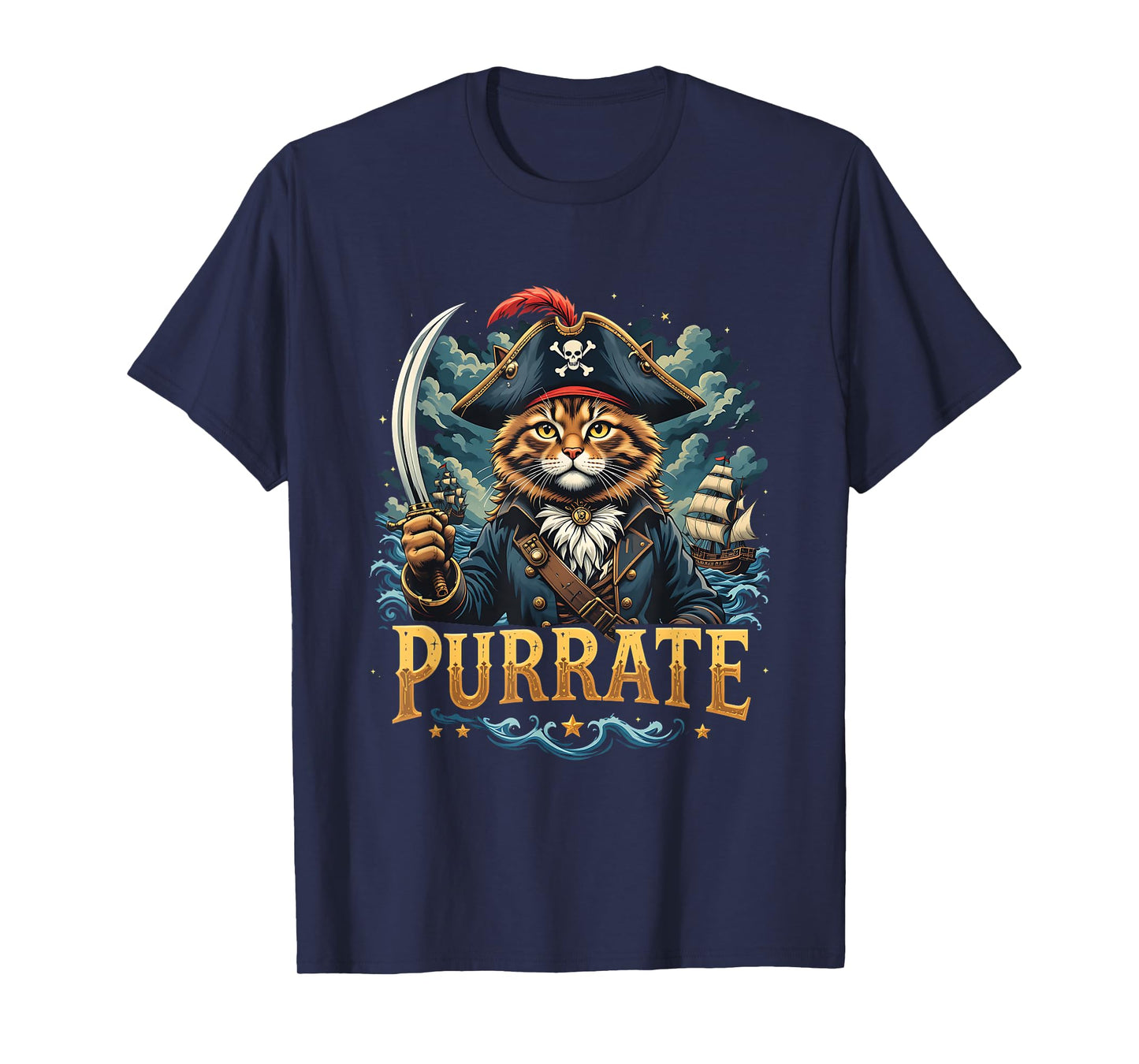 Adventure Memes Cat Pirates Cat Purrate Cat Kitty Lover T-Shirt
