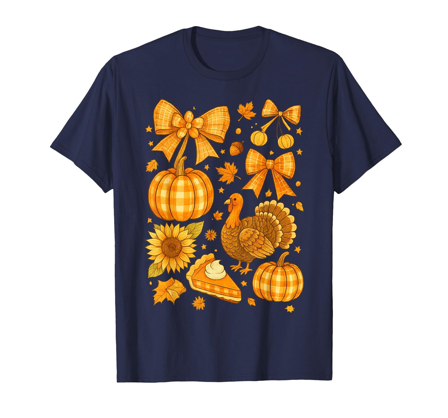 Preppy Thanksgiving Vintage Boho Floral Fall Vibes Autumn T-Shirt