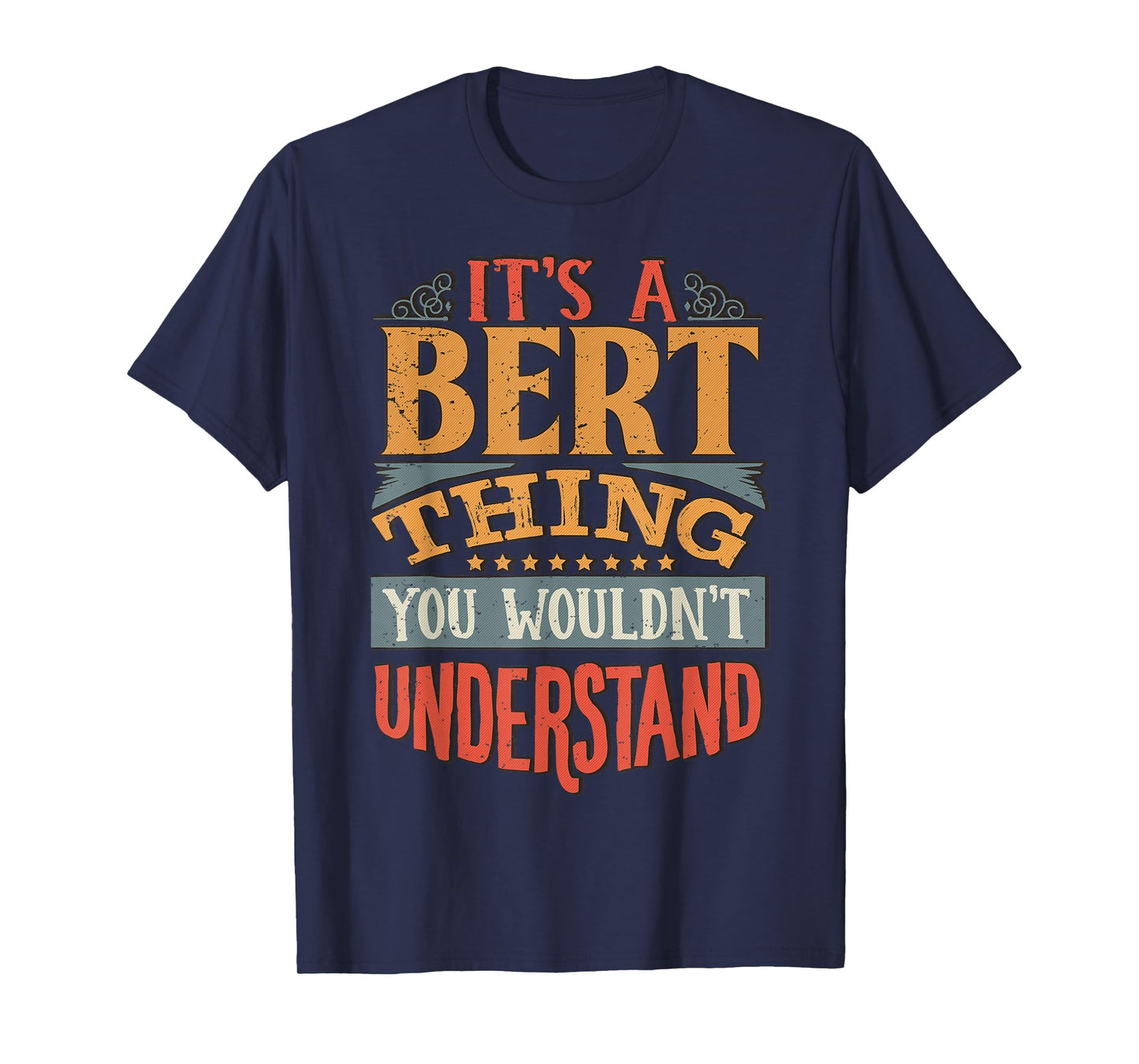 Funny Name Gifts By Maria Bert Name T-Shirt - Unisex-Adults - Black - Small - Short Sleeve - Cotton, Polyester Blend - Modern - Crew Neck - T Back - Christmas, Birthday