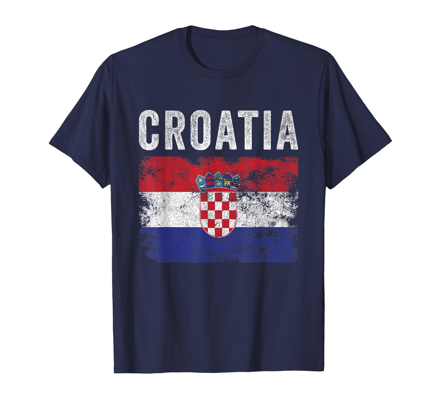 Croatia Flag Distressed - Men Women Kids - Croatian Flag T-Shirt
