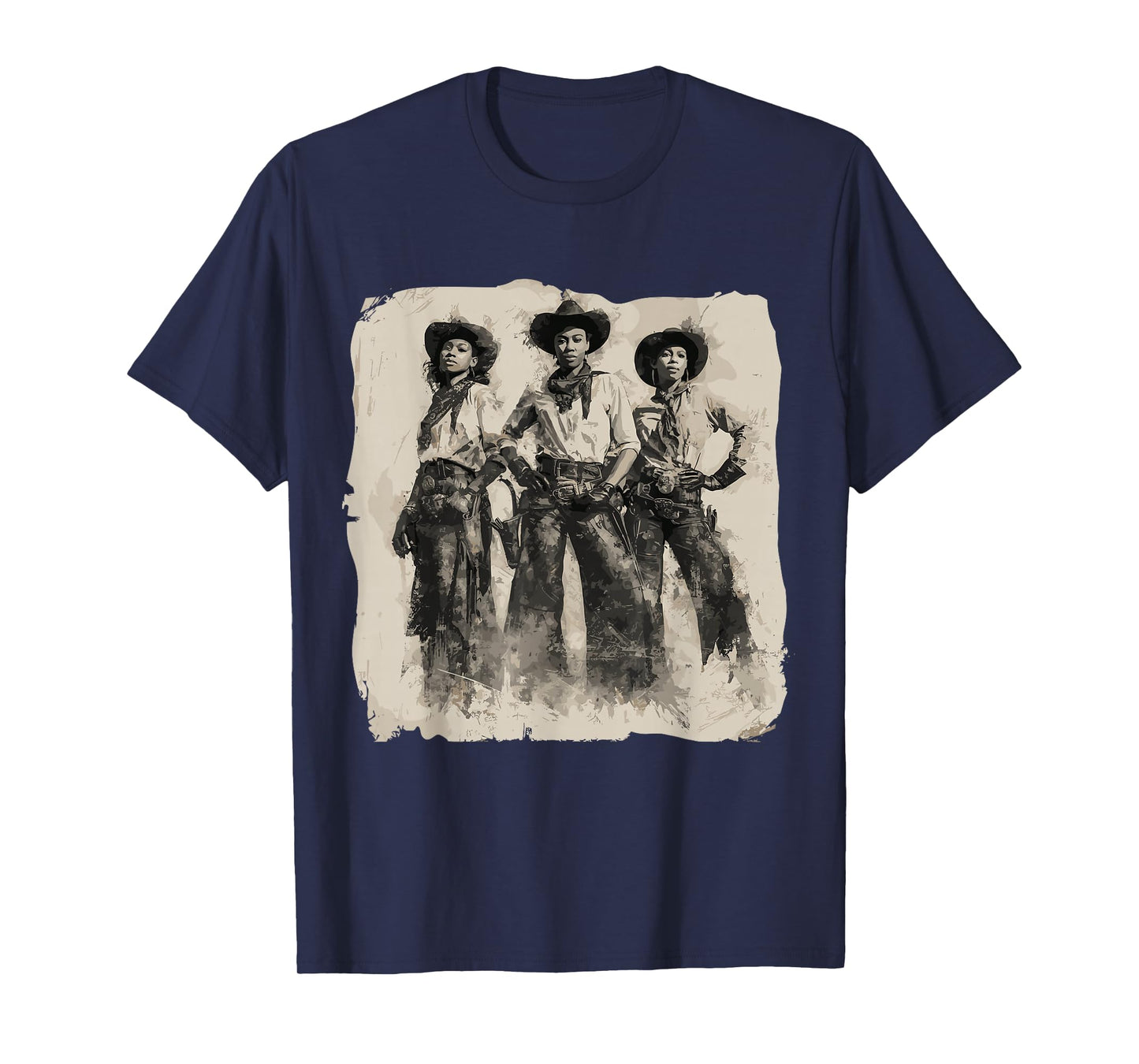 Vintage Black African American Cowgirl Western Country Rodeo T-Shirt