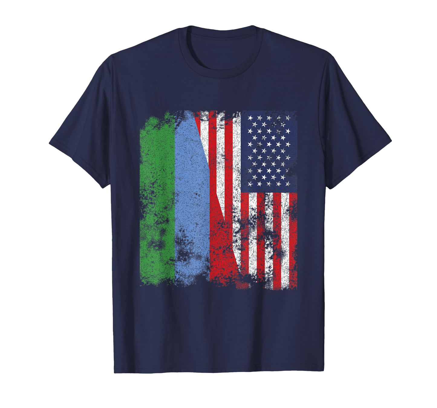 Dagestan USA Flag Distressed - Half American T-Shirt