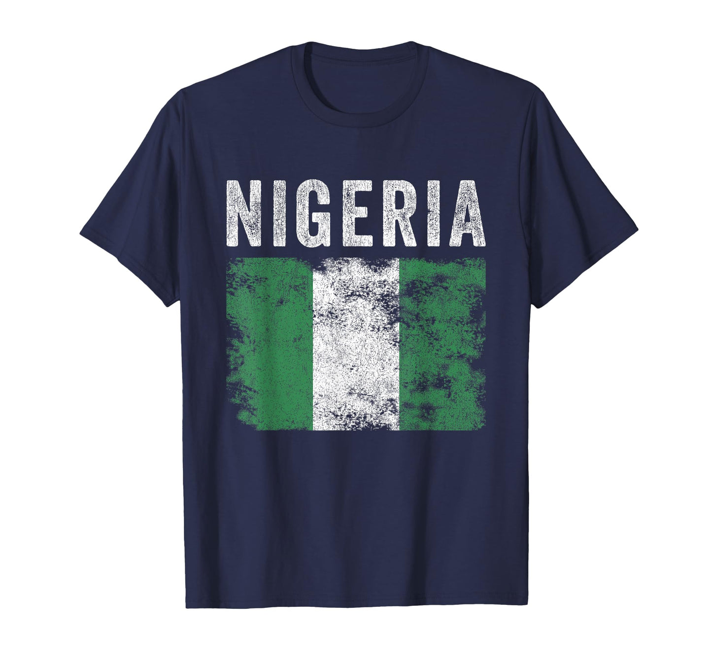 Nigeria Flag Distressed - Men Women Kids - Nigerian Flag T-Shirt