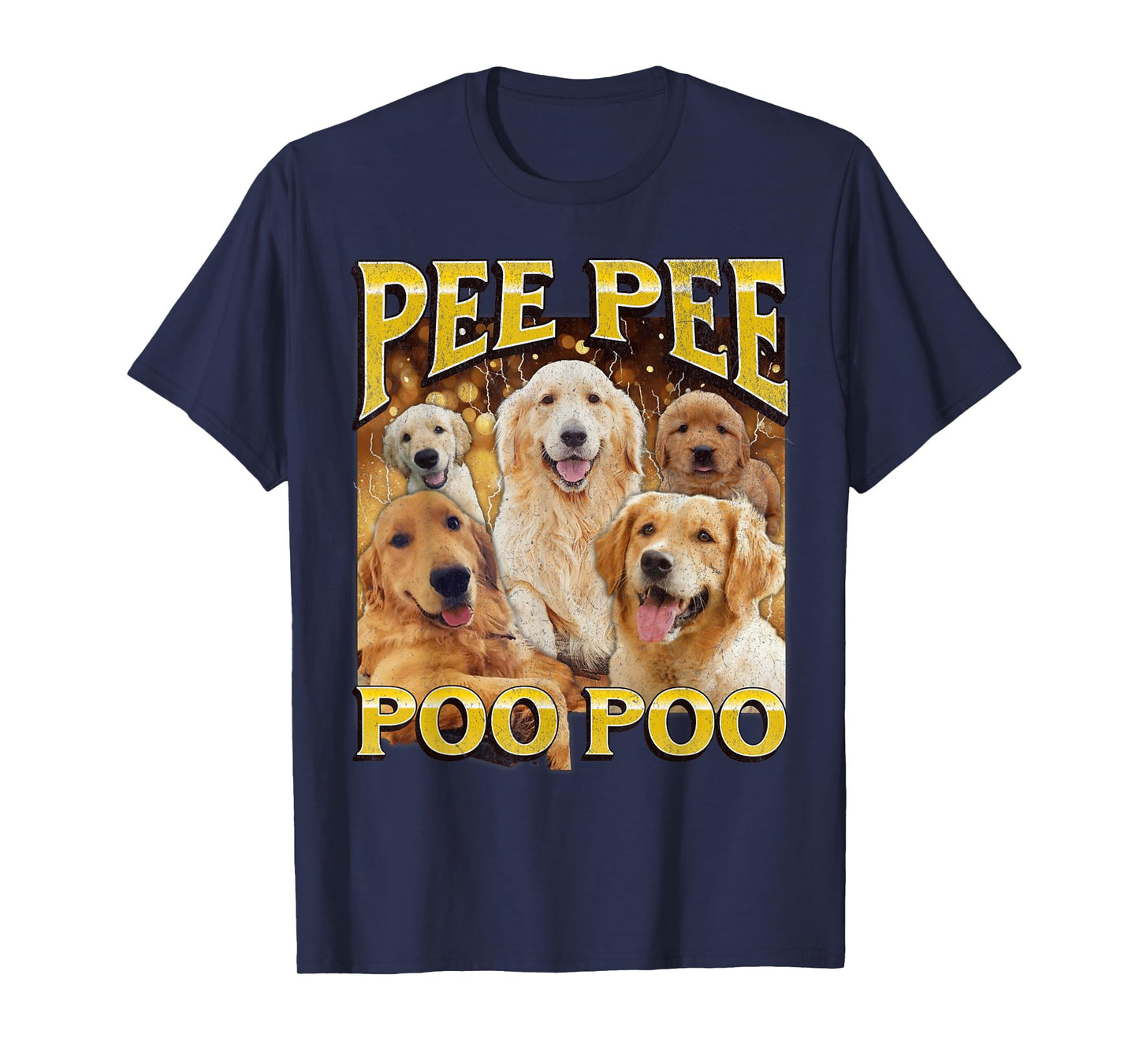 Pee Pee Poo Poo Funny Dog Meme Bootleg Graphic Men Women T-Shirt
