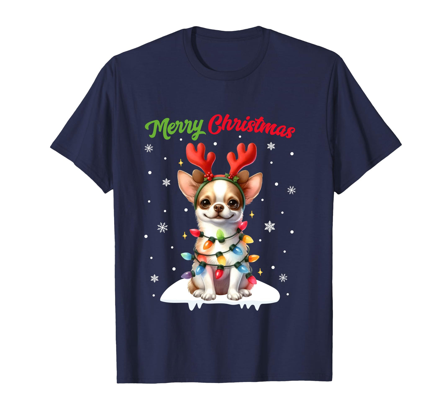 Christmas Pajamas Men Women Kids Christmas Chihuahua Dog Long Sleeve T-Shirt