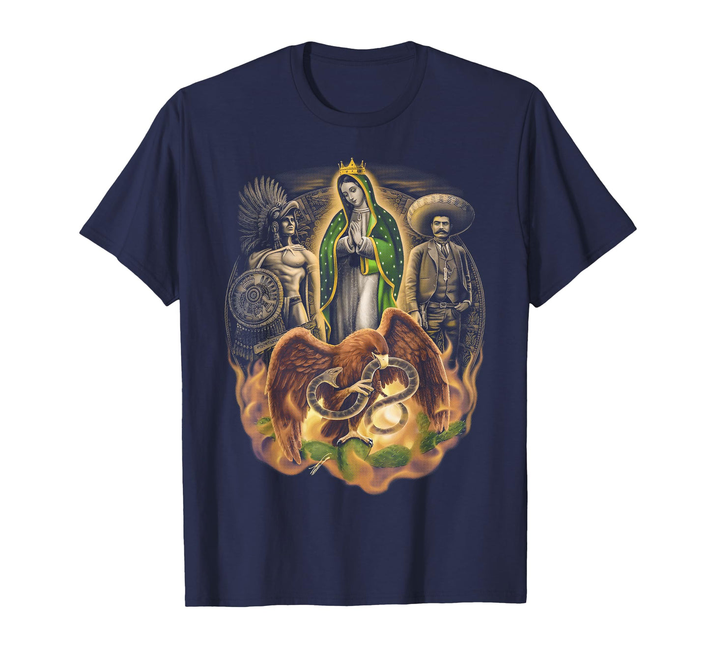 Our Lady Of Guadalupe Emiliano Zapata Mexican Hero T-Shirt