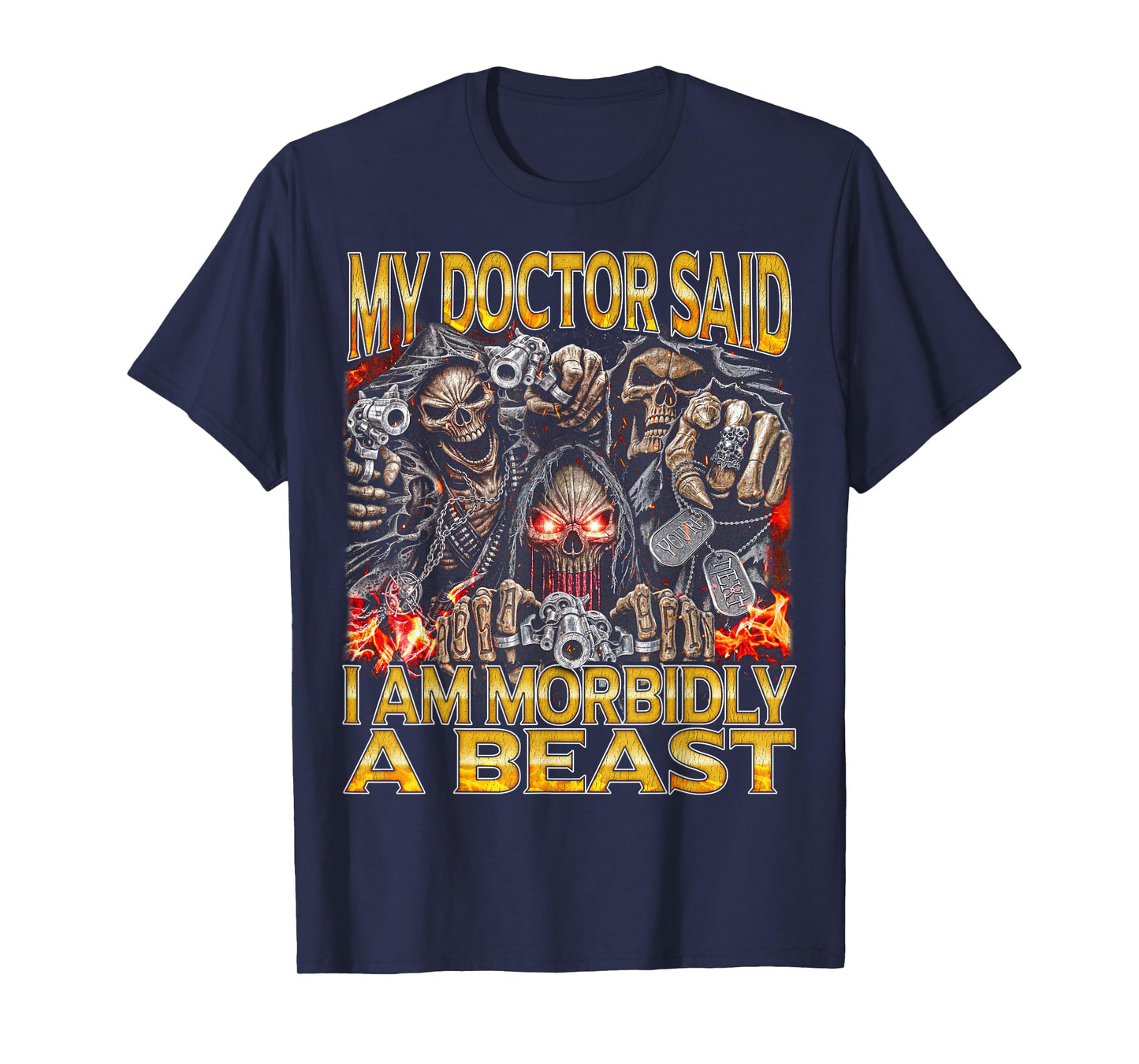 Morbidly a Beast - Edgy Skeleton Bootleg Hard Skeleton Meme T-Shirt