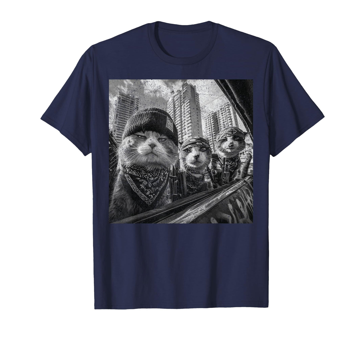 Gangster Cats Street Funny T-Shirt