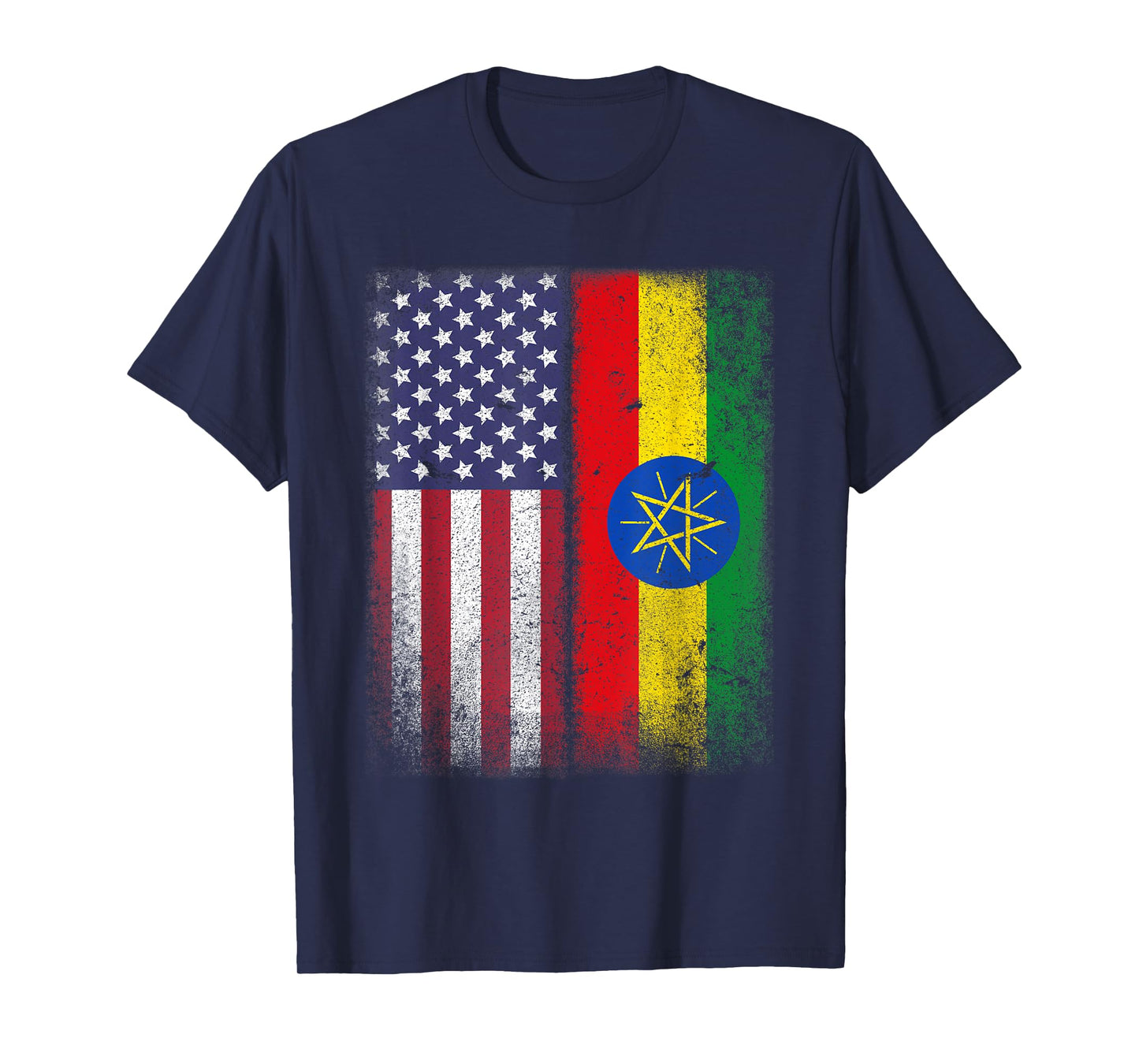 Ethiopian American Flag Ethiopia African Heritage Countries T-Shirt