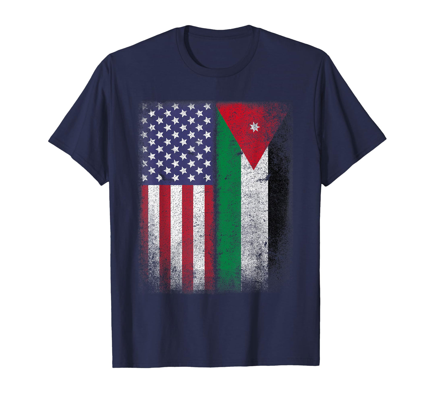 Jordanian American Flag Jordan Usa Country Gift T-Shirt