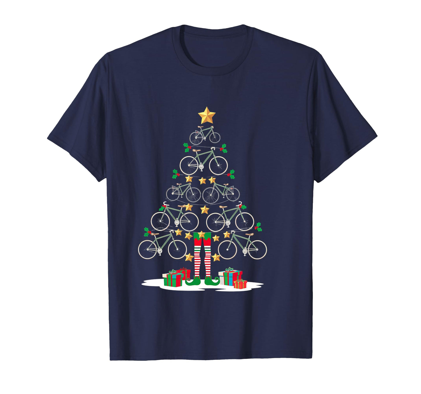 Christmas Ornament Bicycle Christmas Tree Bicycle Lover Xmas Long Sleeve T-Shirt