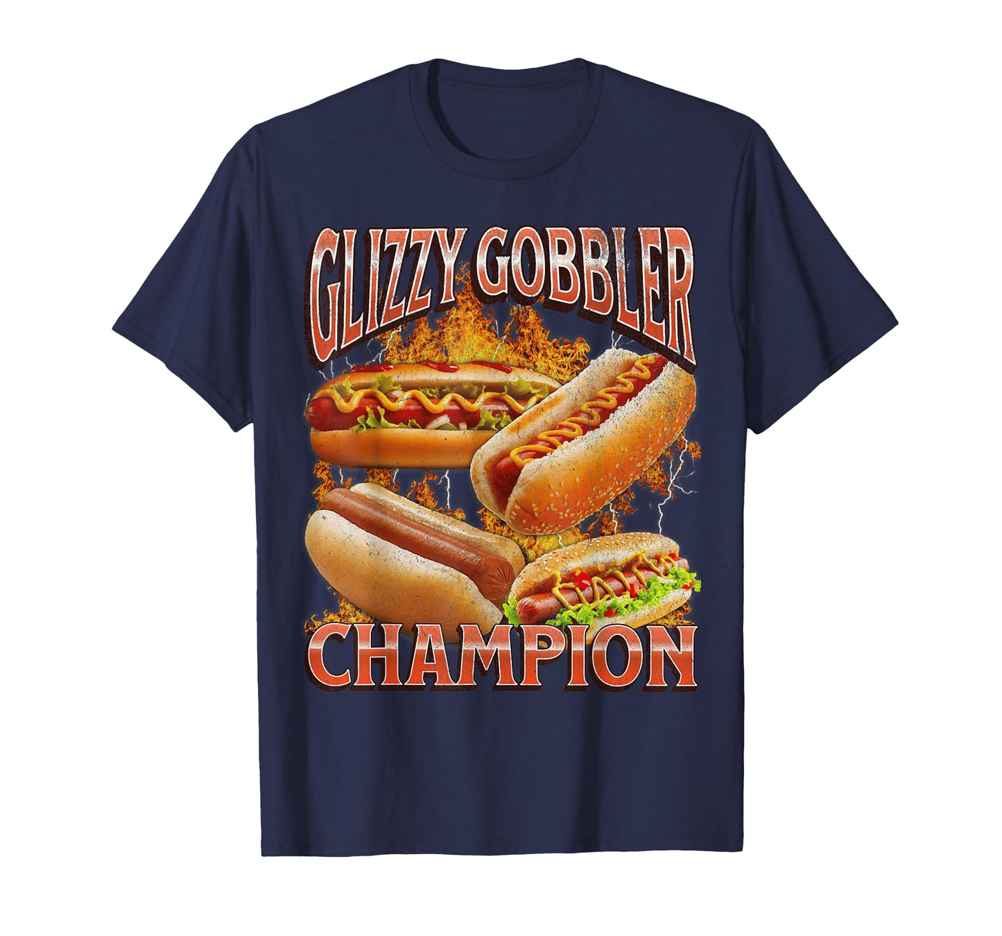 Glizzy Gobbler Funny Wiener Hot Dog Meme Bootleg Graphic T-Shirt for Men Women