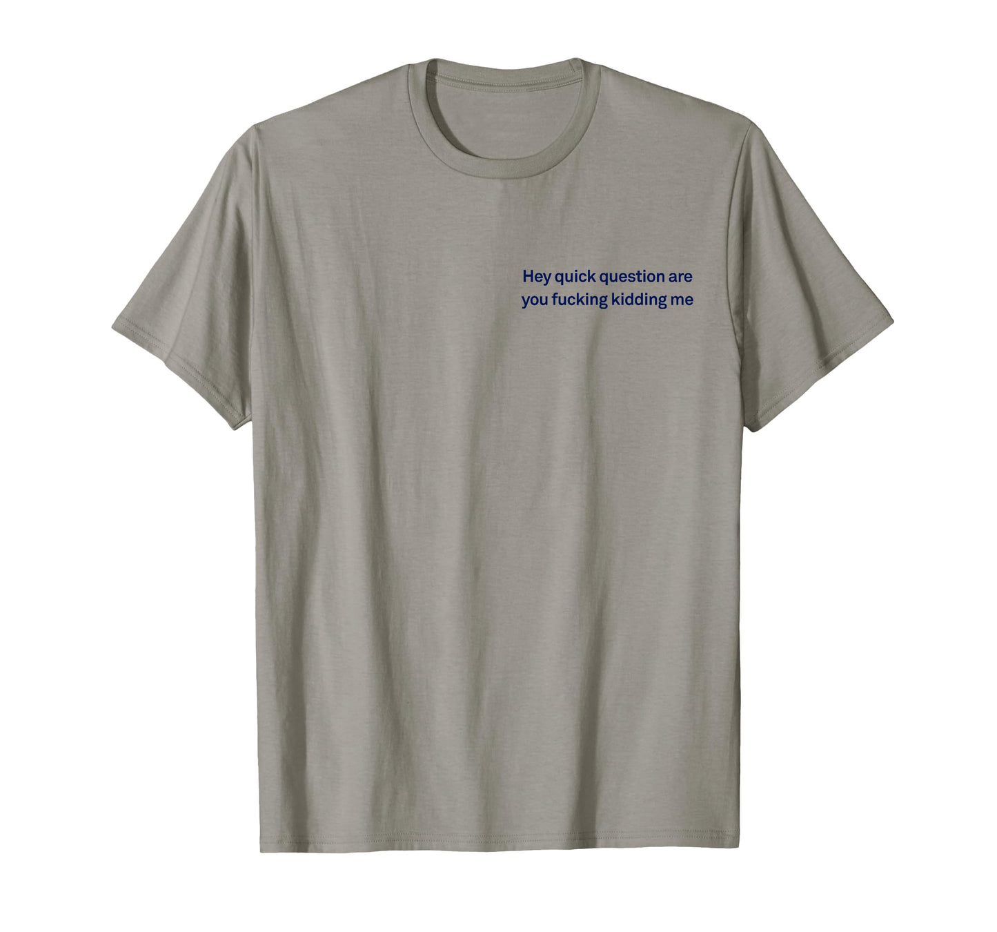 Hey Quick Question Are You Fcking Kidding Me Funny Sarcasm T-Shirt