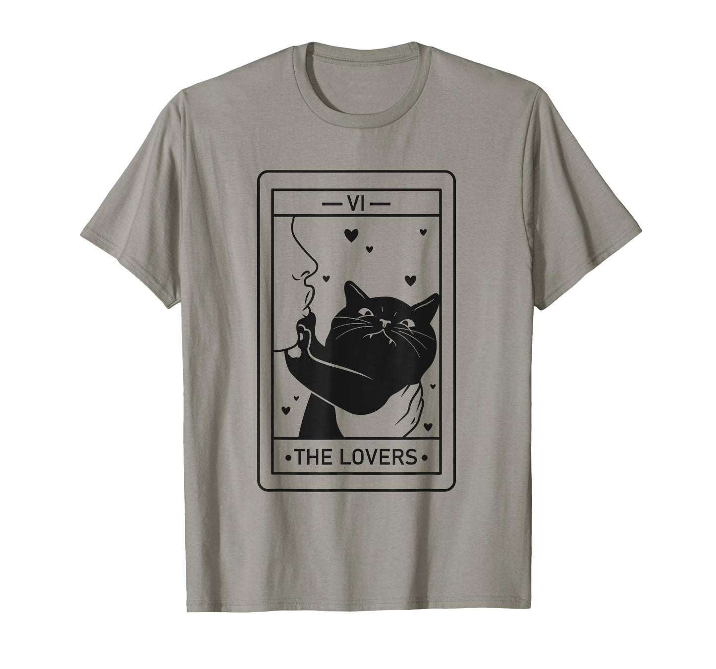 Black Cat Tarot Cute Witchy Cat Lover Men Women T-Shirt