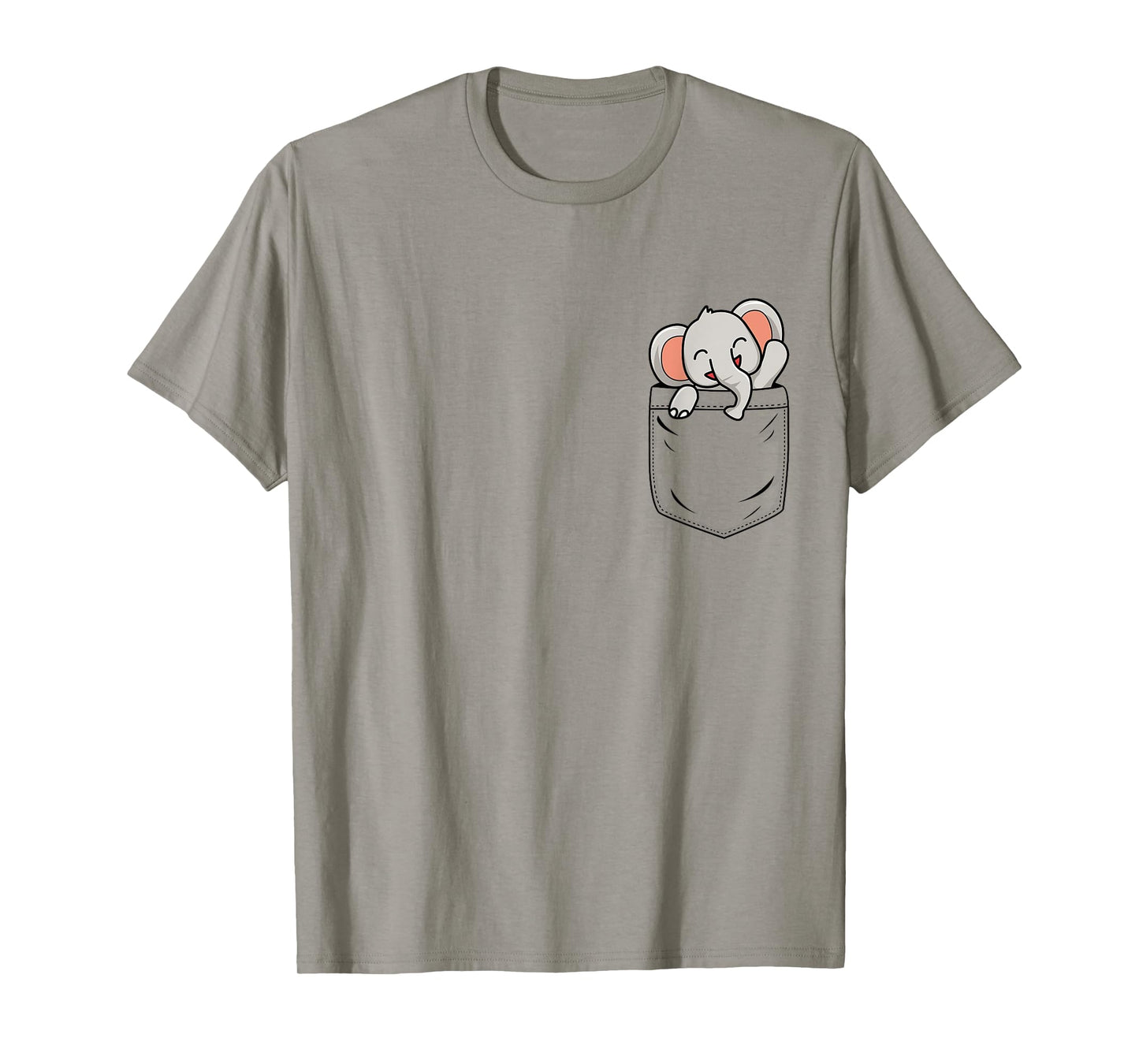 Elephant Lovers Cute Funny Elephant In Pocket T-Shirt