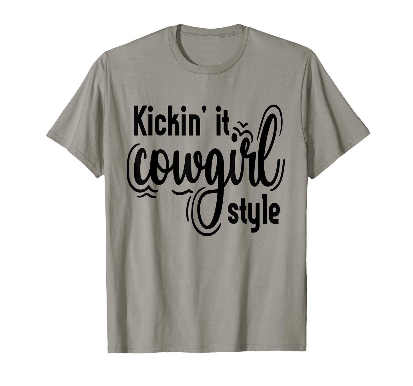 Country Line Dancing Kickin' It Cowgirl Style Womens Western T-Shirt