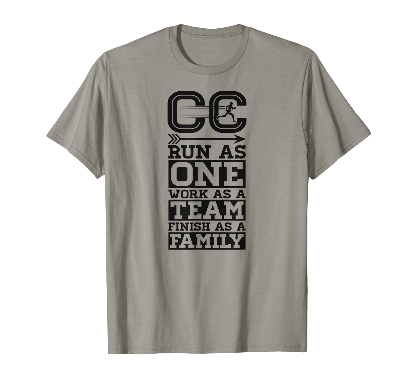Cross Country Run As One Work As A Team Finish As A Family T-Shirt