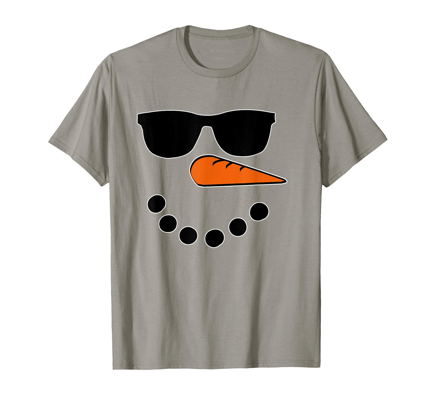 Snowman Face Christmas Funny Santa Claus Sunglass Cool T-Shirt