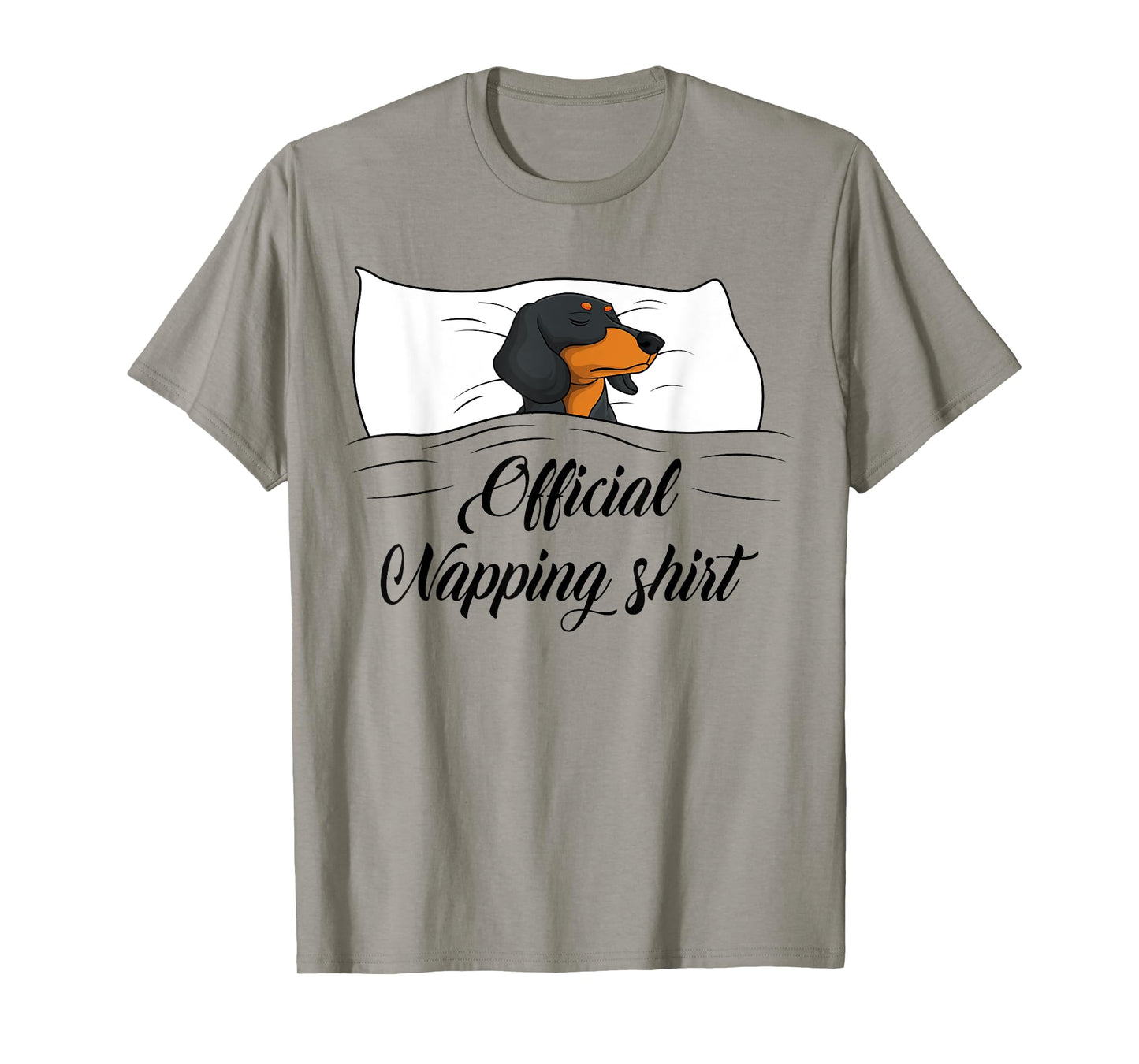 Sleeping Dachshund Pyjamas Dog Lover Gift Official Napping T-Shirt